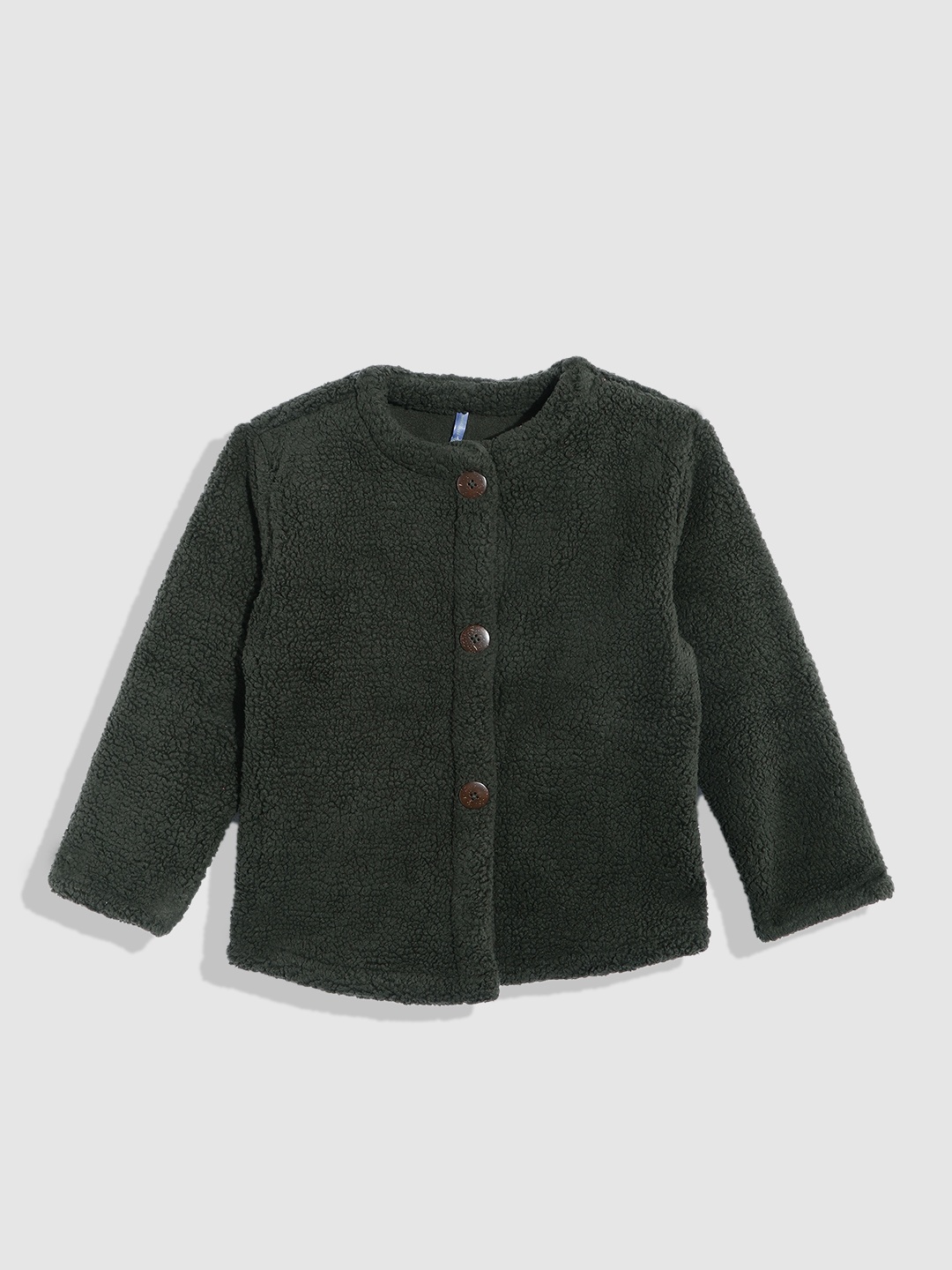 

YK Girls Olive Green Outdoor Faux Fur Tailored Jacket