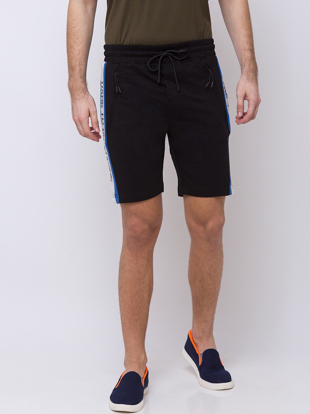 

Status Quo Men Black Cotton Shorts