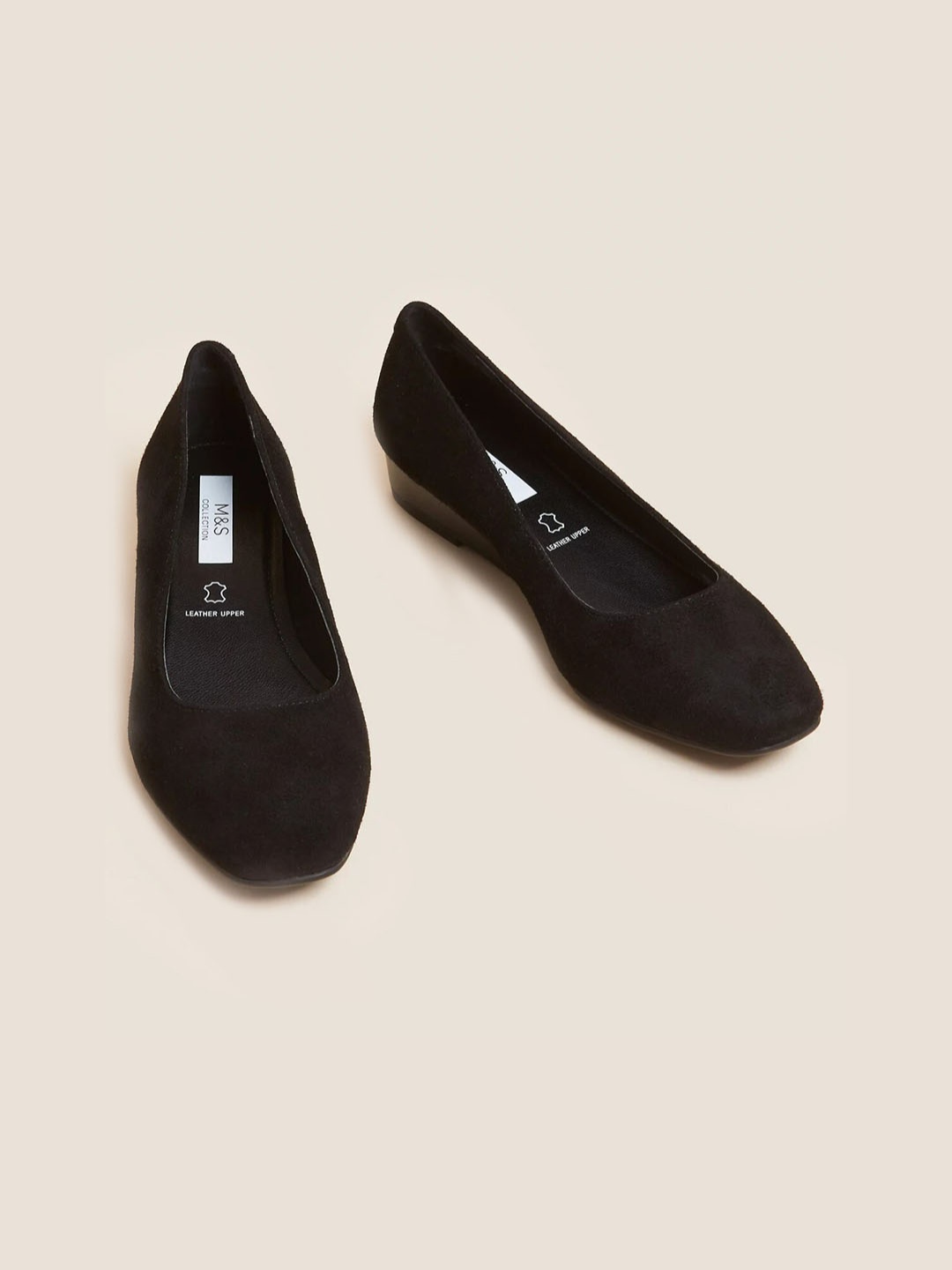 

Marks & Spencer Black Suede Wedge Pumps