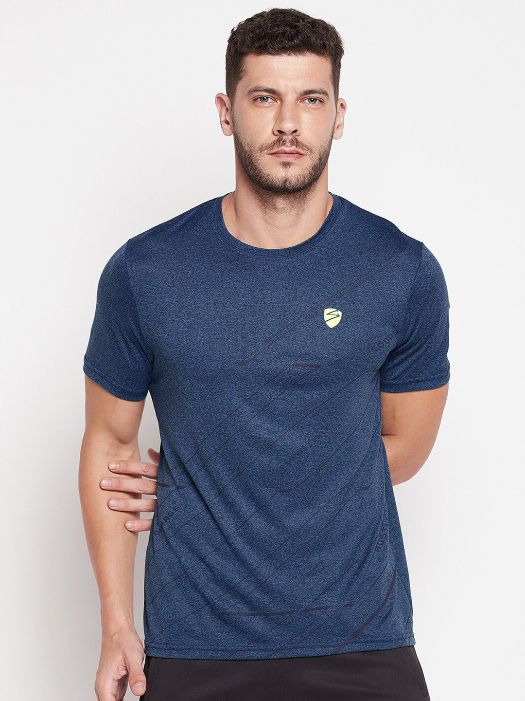

UNPAR Men Blue Slim Fit T-shirt