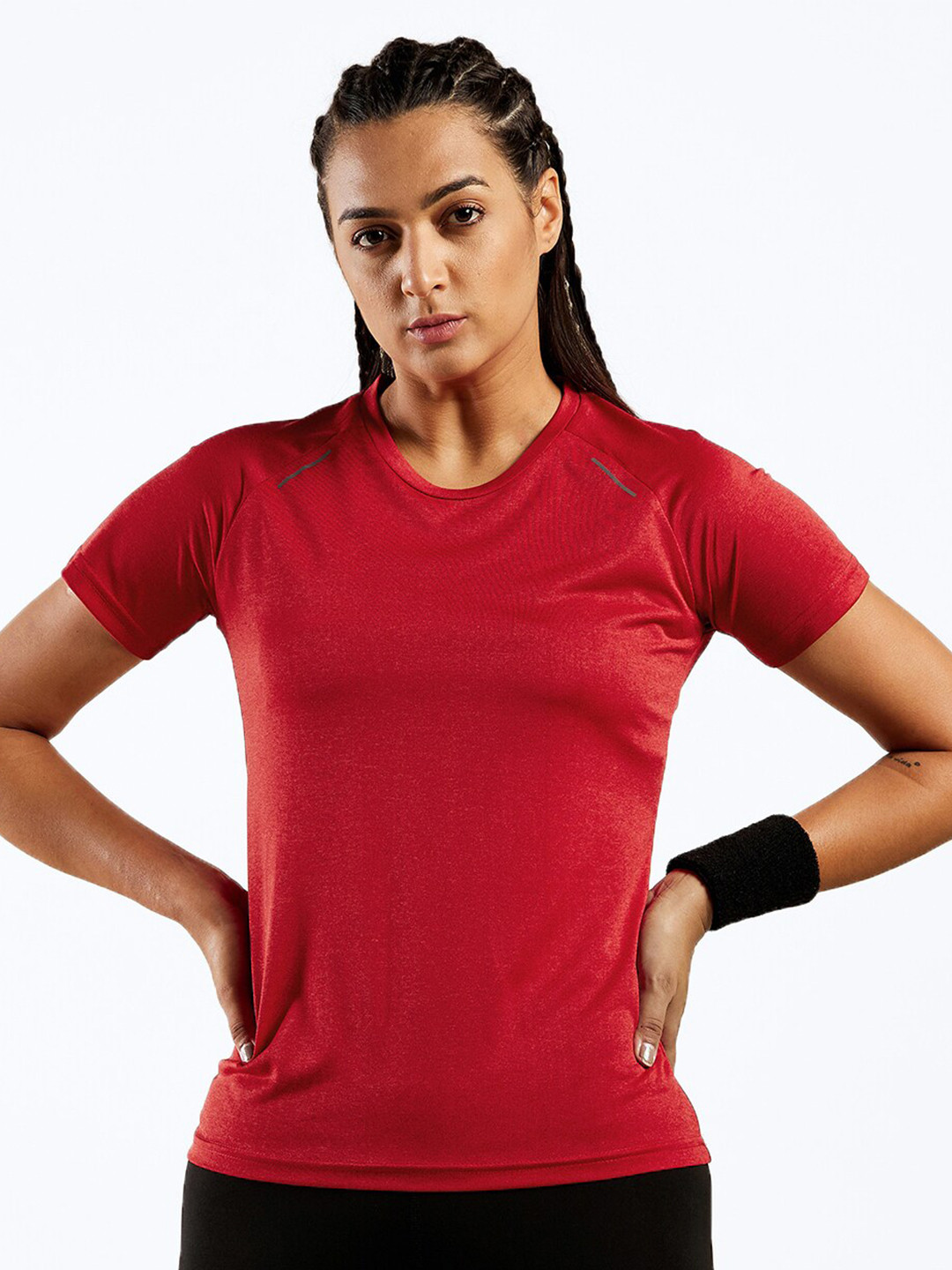 

UNPAR Women Solid Red T-shirt