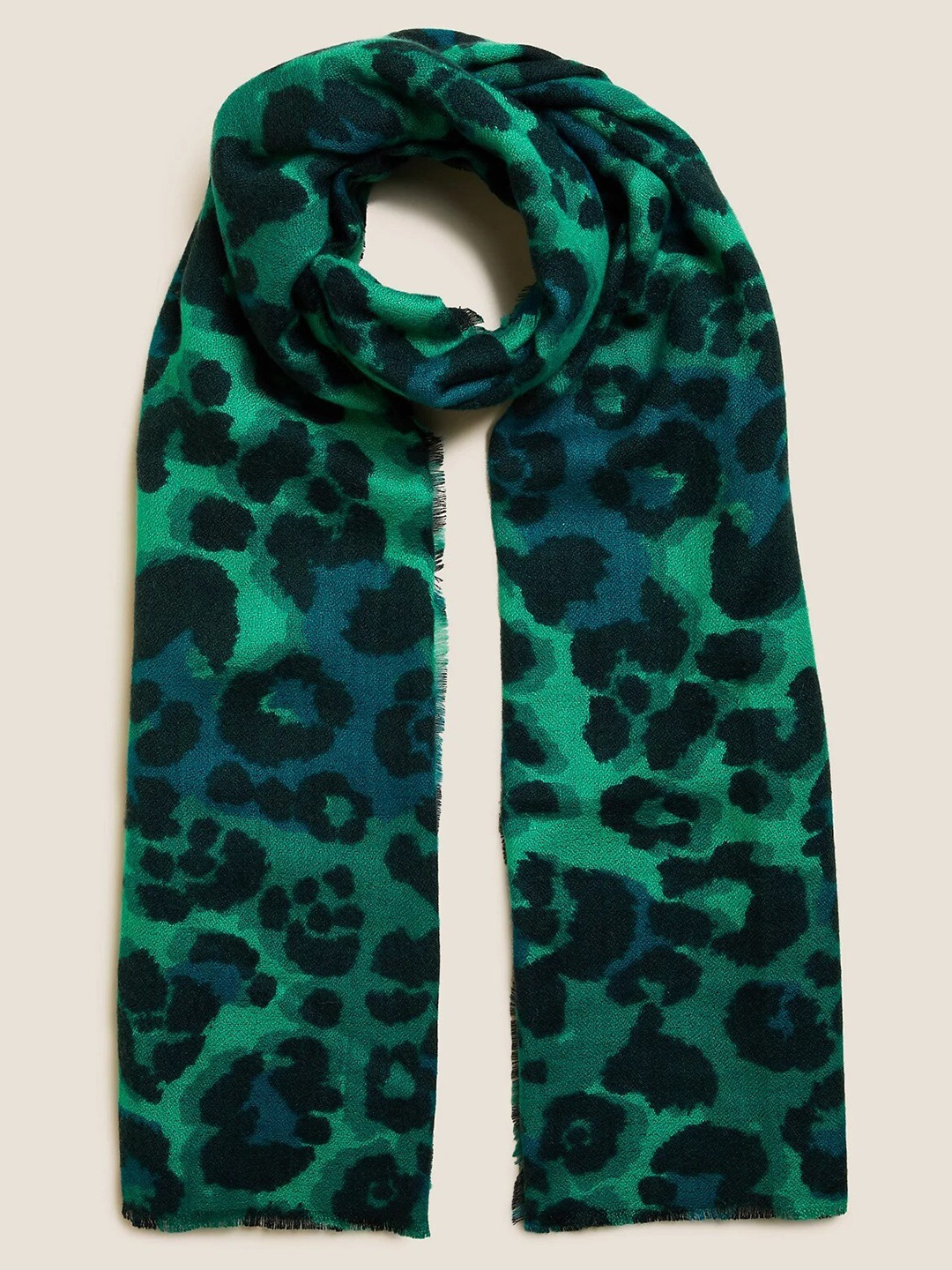 

Marks & Spencer Women Green & Blue Printed Scarf