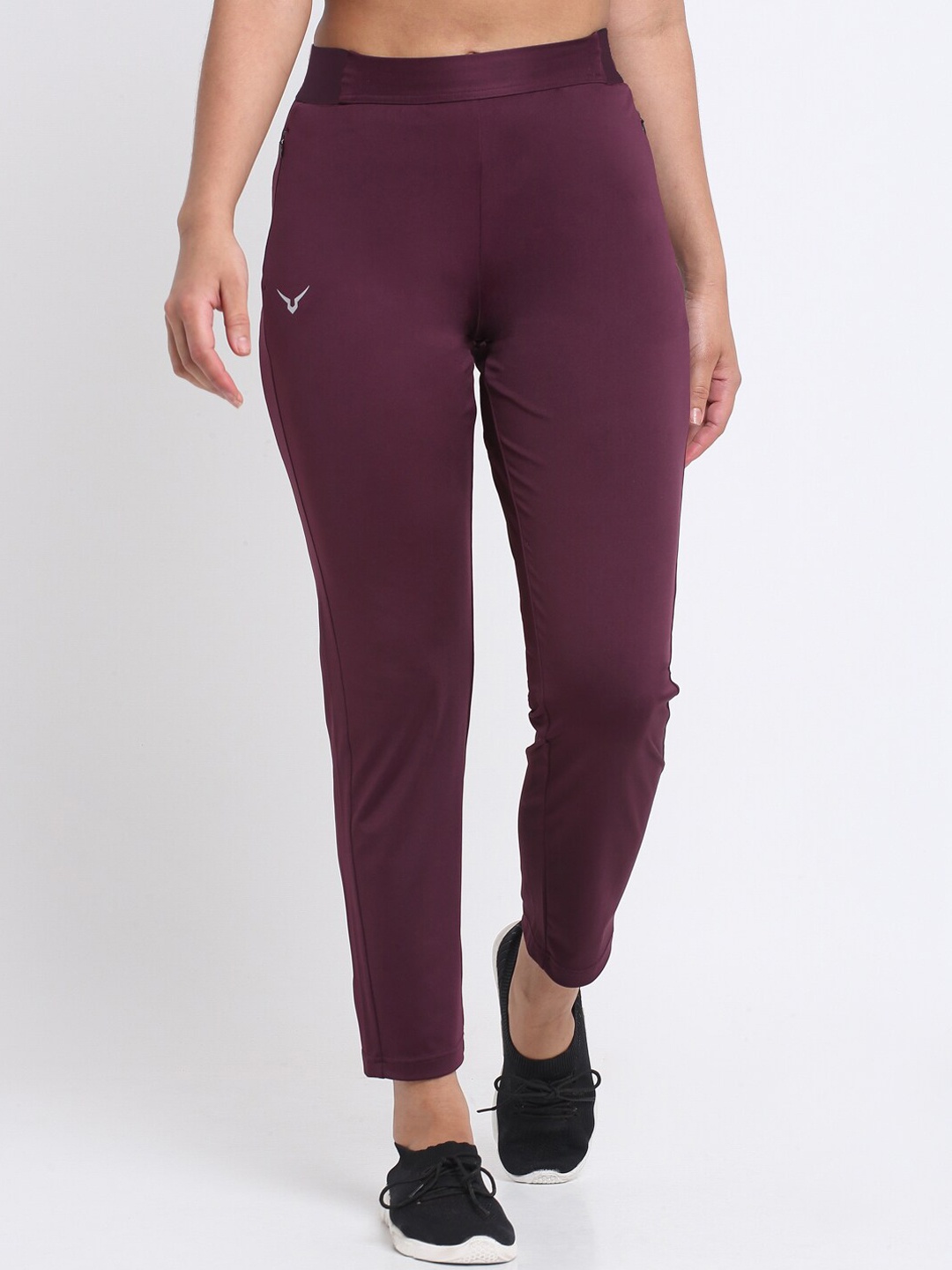 

Invincible Women Solid Training Yoga Pants, Burgundy