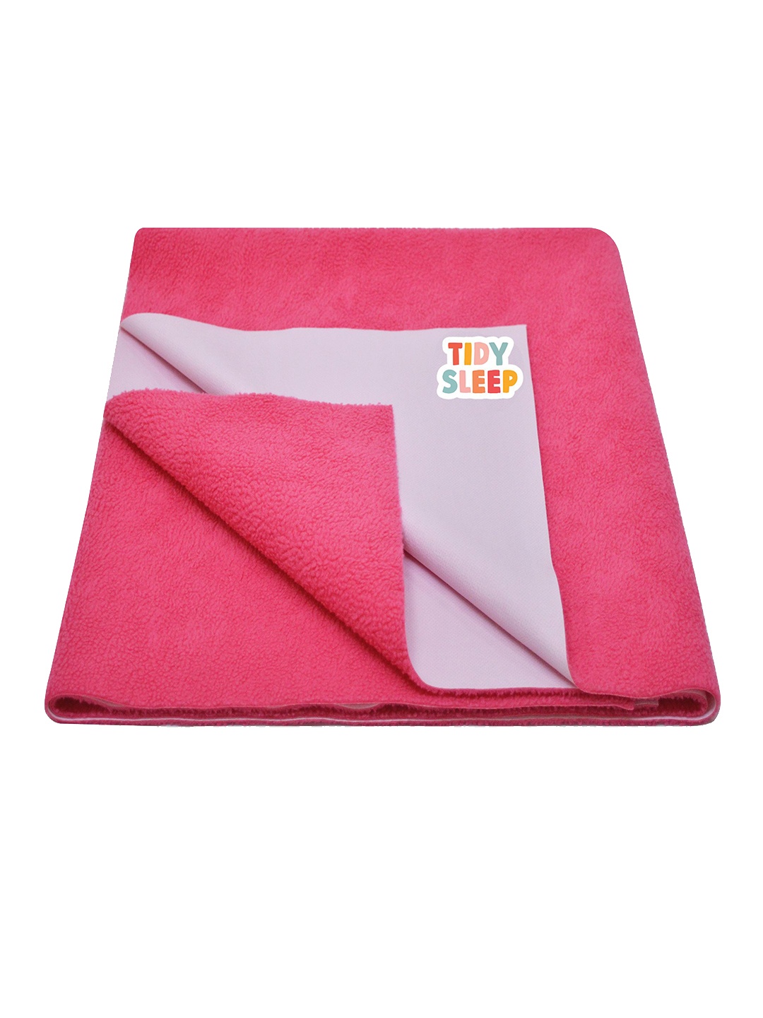 

TIDY SLEEP Kids Pink Solid Cotton Water Resistant Mattress Protector