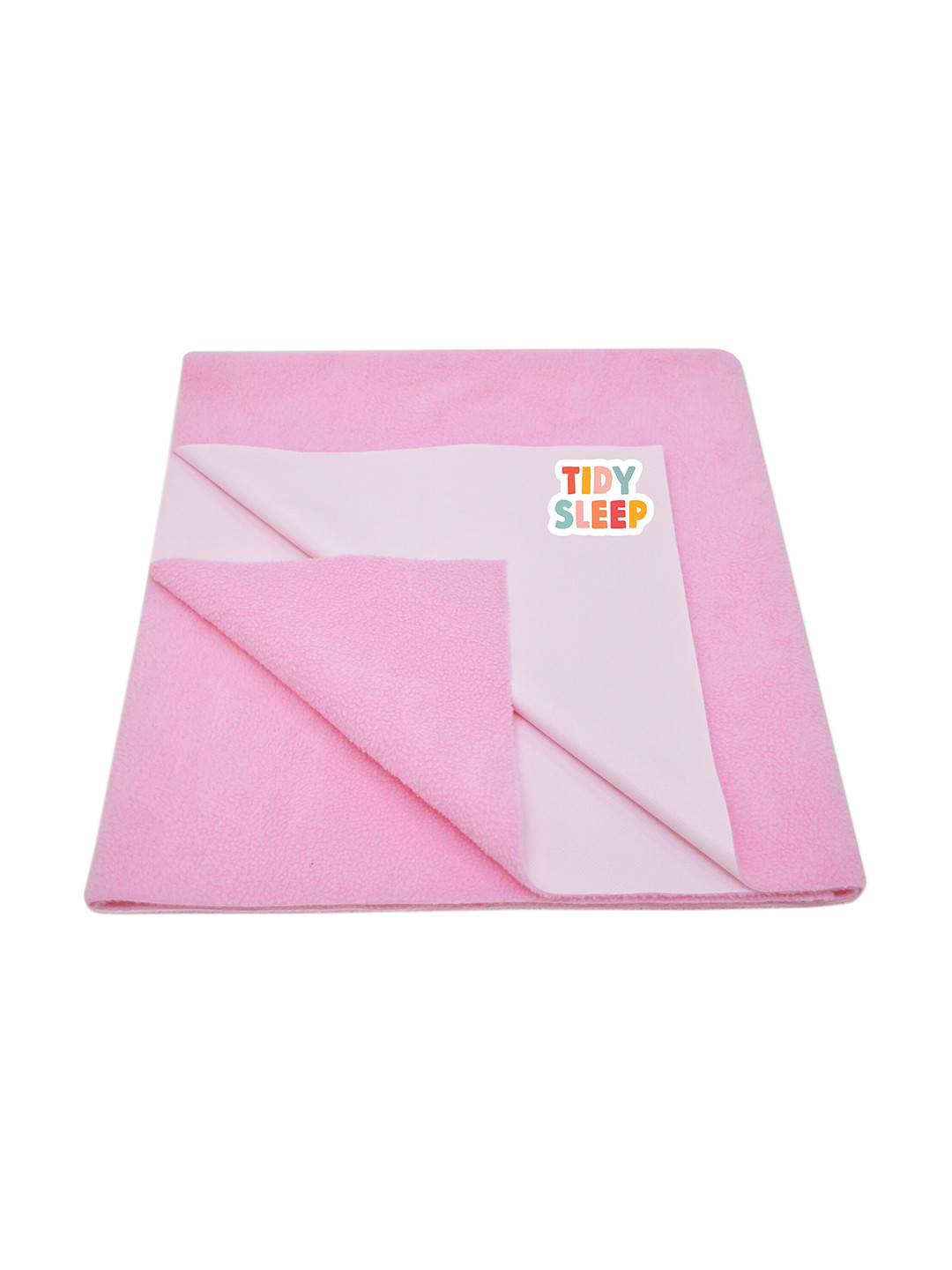 

TIDY SLEEP Kids Pink Solid Cotton Water Resistant Mattress Protector