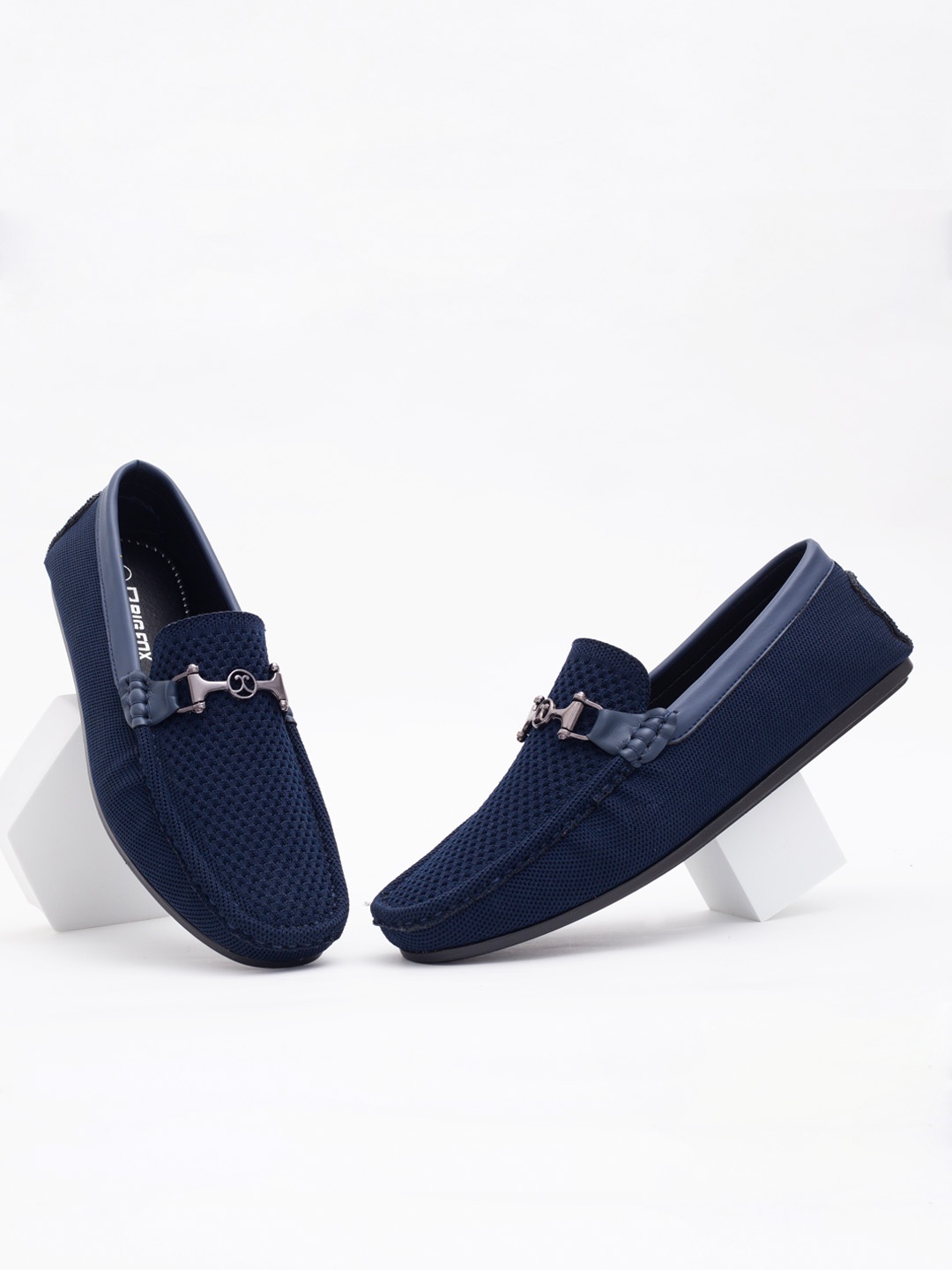 

Big Fox Men Blue Woven Design Loafers