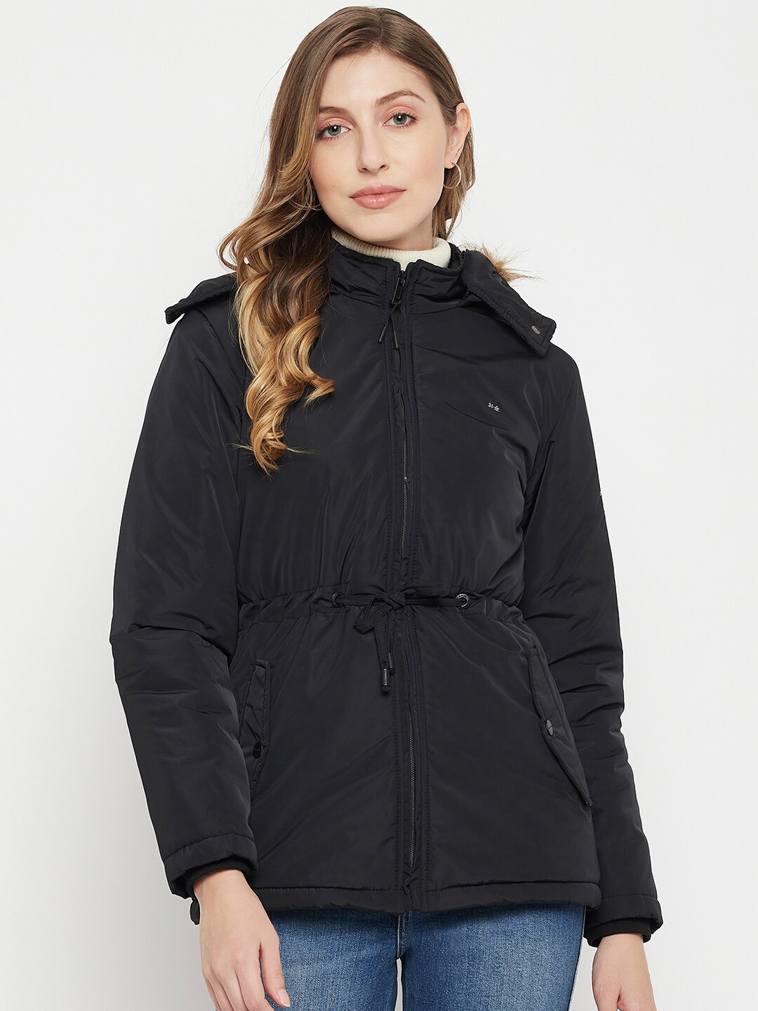 

Okane Women Black Lightweight Longline Parka Jacket