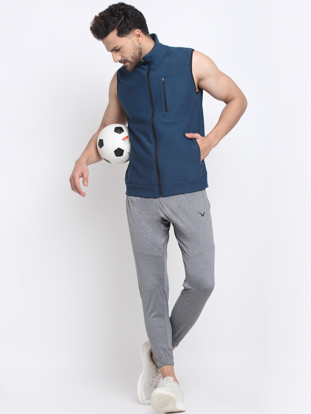 

Invincible Men Teal Lightweight Training or Gym Sporty Jacket