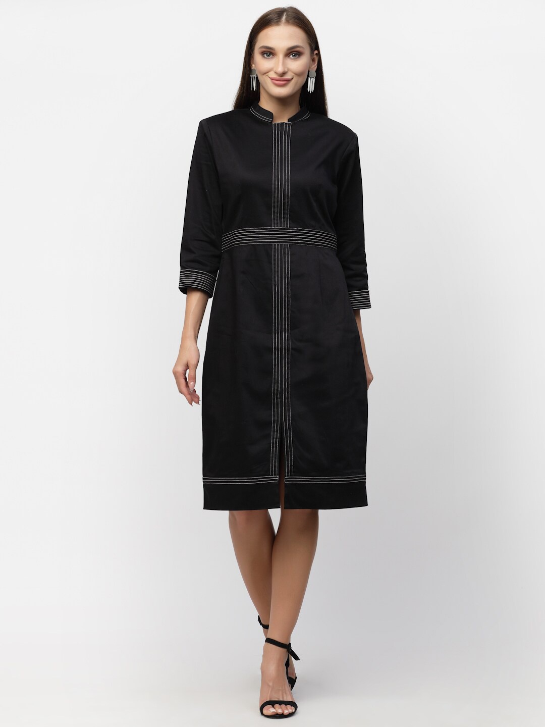 

BLANC9 Women Black Solid Shirt Dress