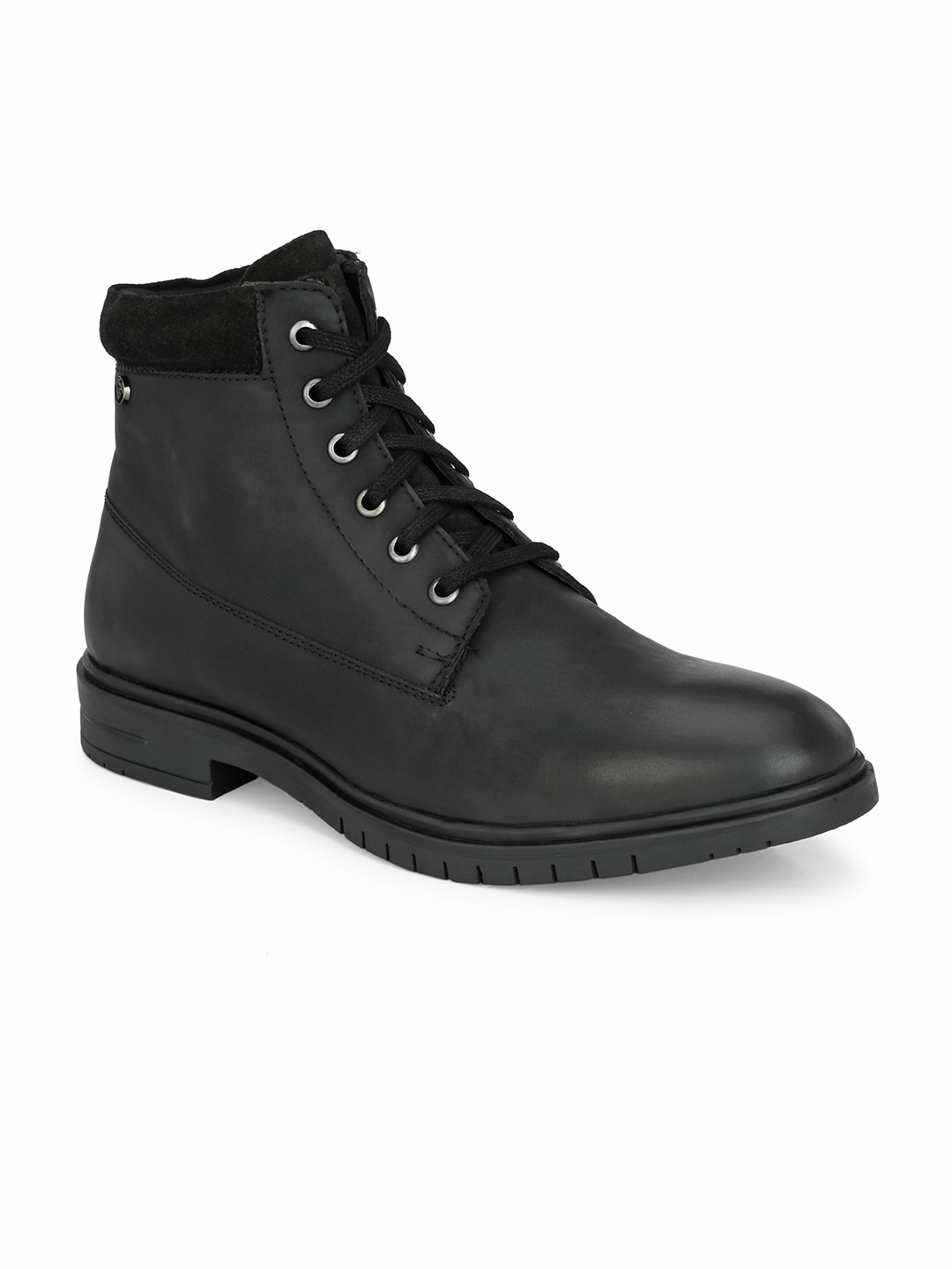 

Delize Men Black Solid Block Heels Regular Boots