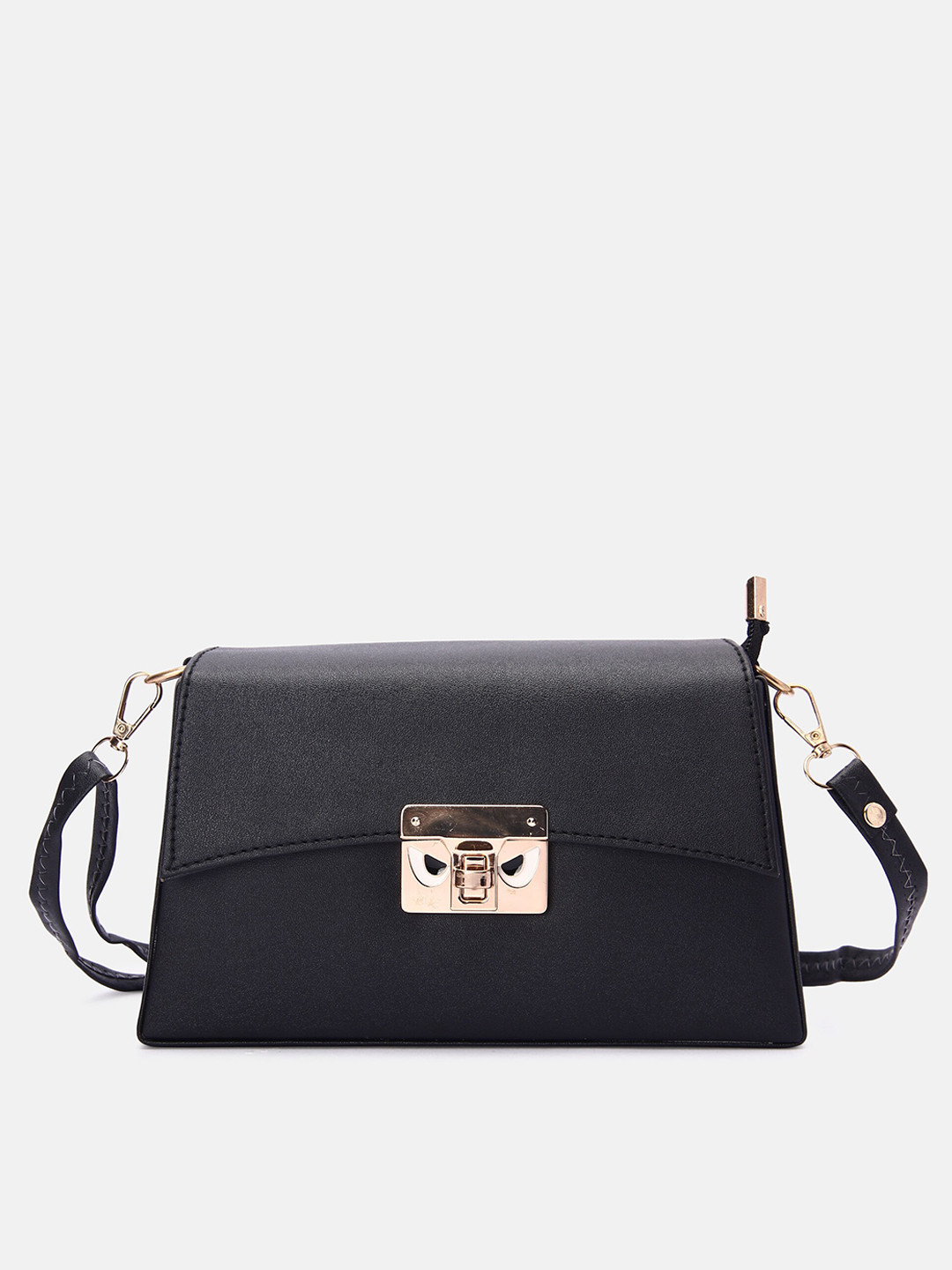 

DN Creation PU Structured Sling Bag, Black