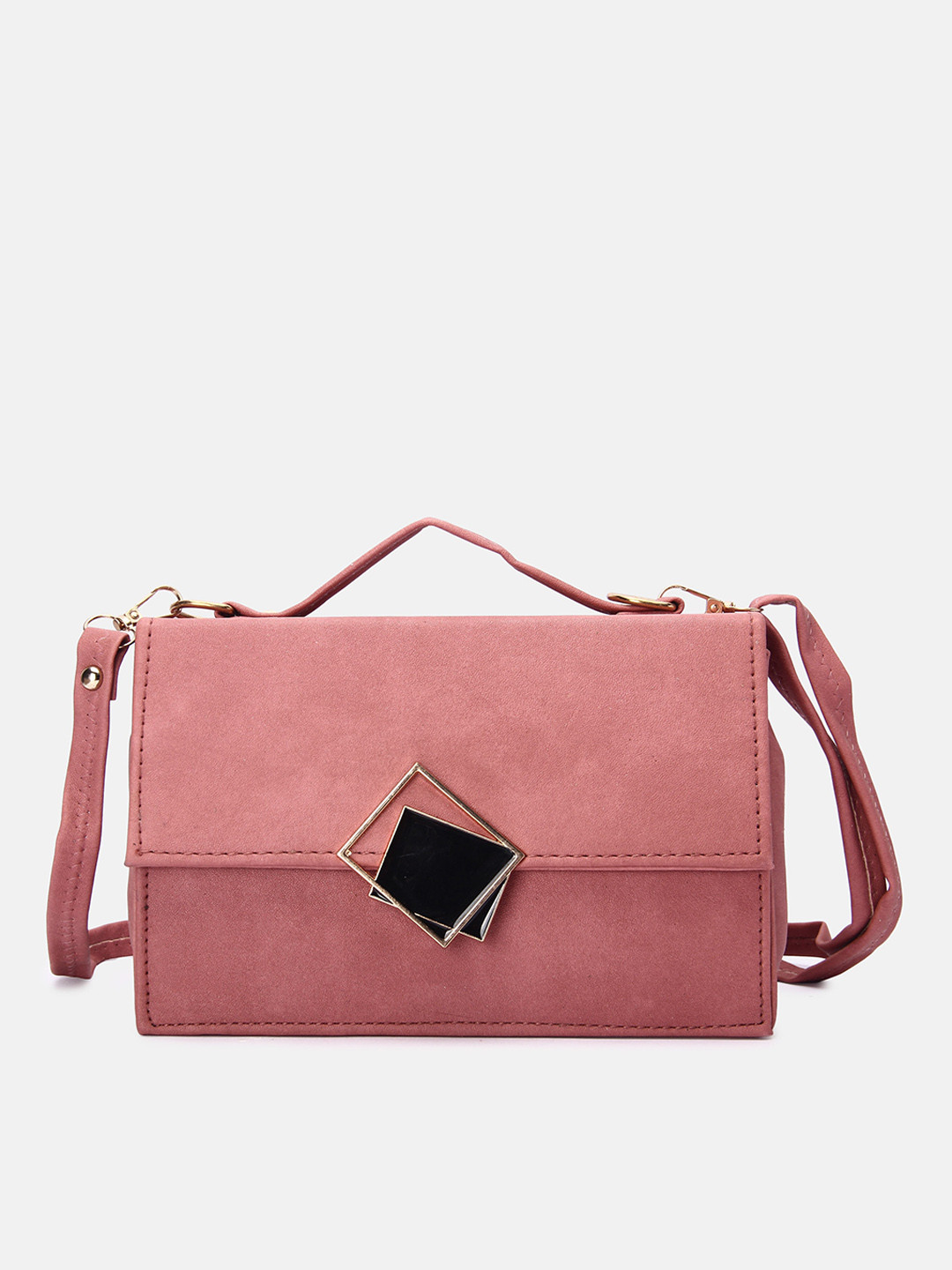 

DN Creation PU Structured Satchel Handbags, Pink