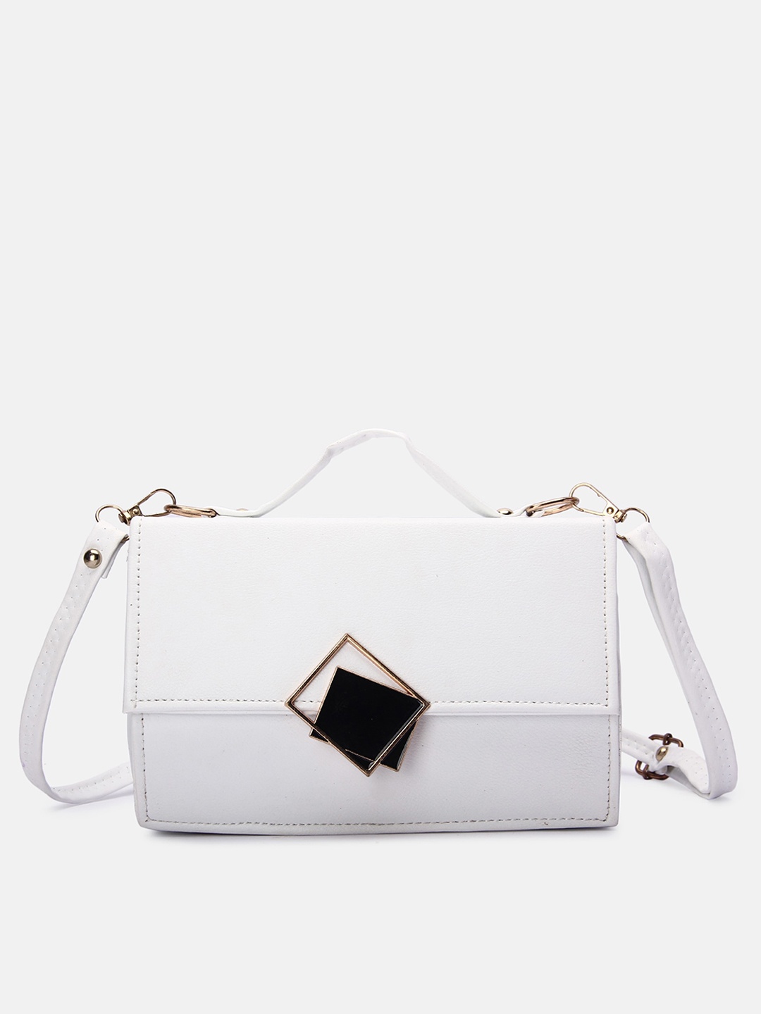 

DN Creation PU Structured Handheld Bag Handbags, White