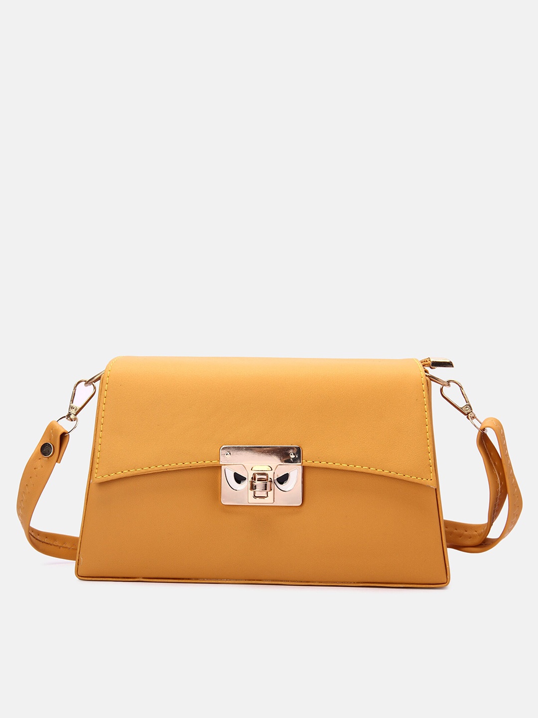 

DN Creation Mustard Structured Sling Bag