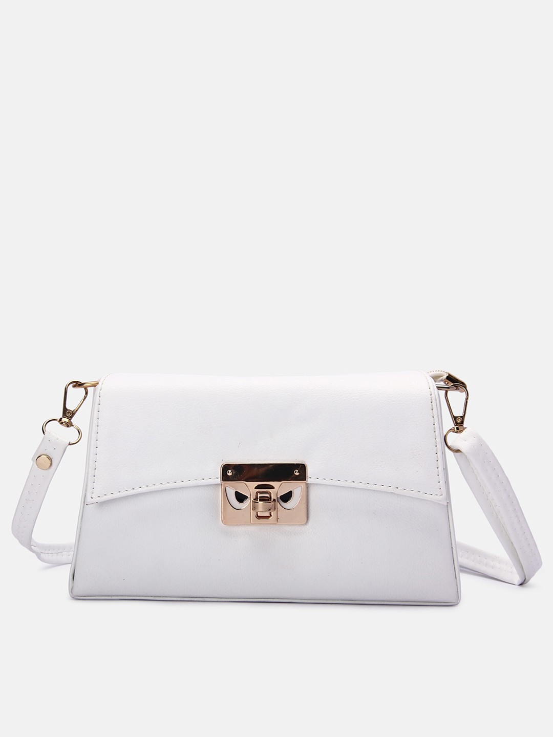 

DN Creation White Structured Sling Bag