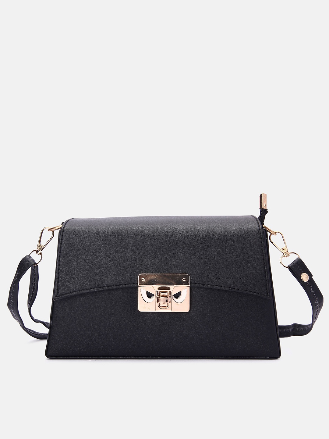 

DN Creation Black Structured Sling Bag