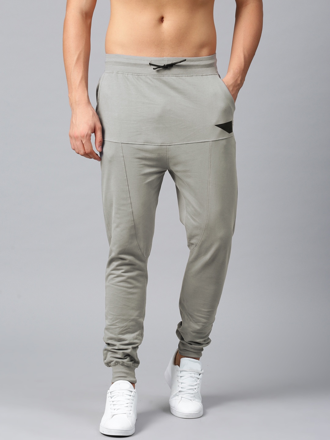 

HRX Active by Hrithik Roshan Grey Solid Joggers