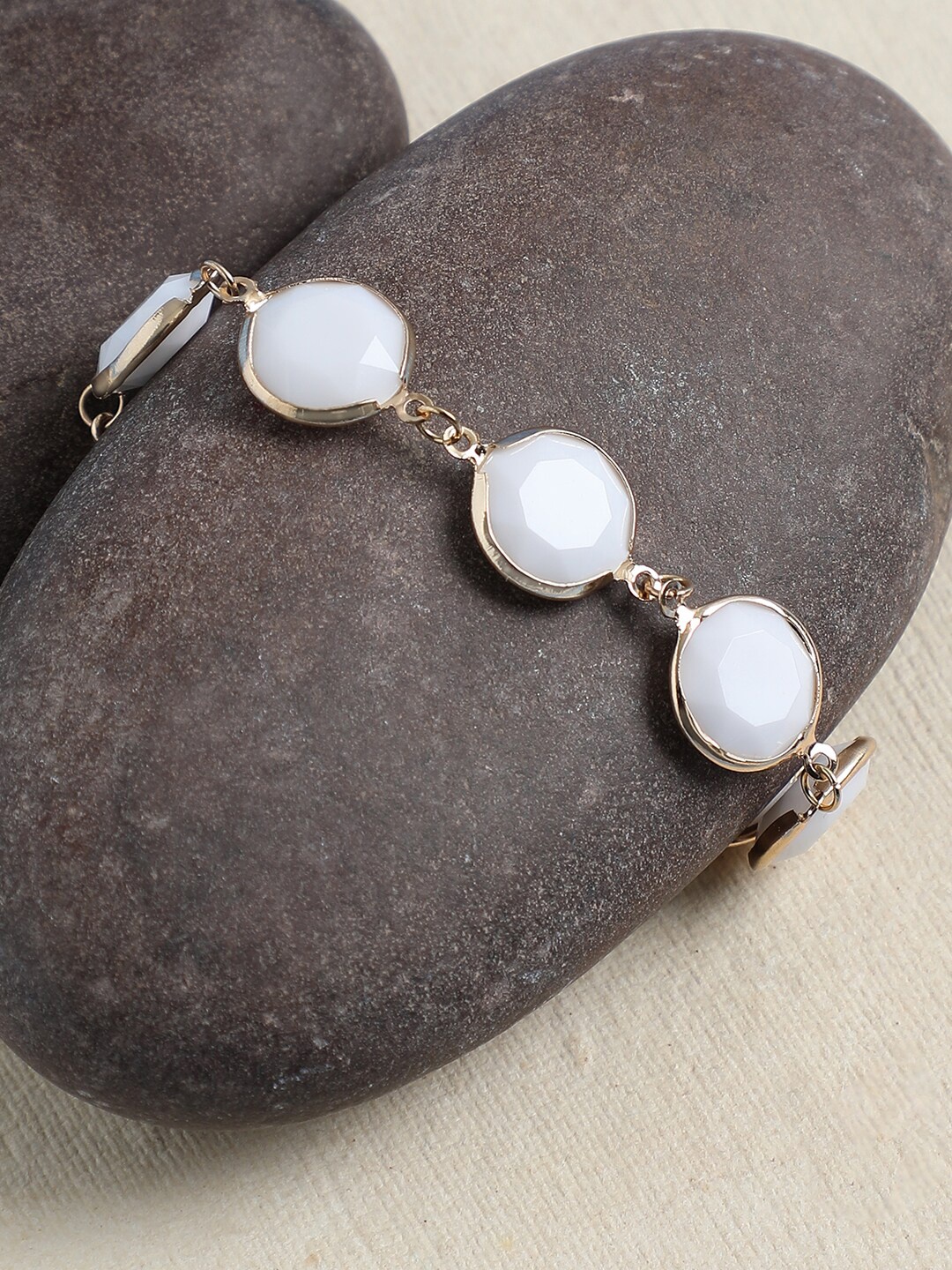 

SOHI Women Gold-Toned & White Gold-Plated Wraparound Bracelet