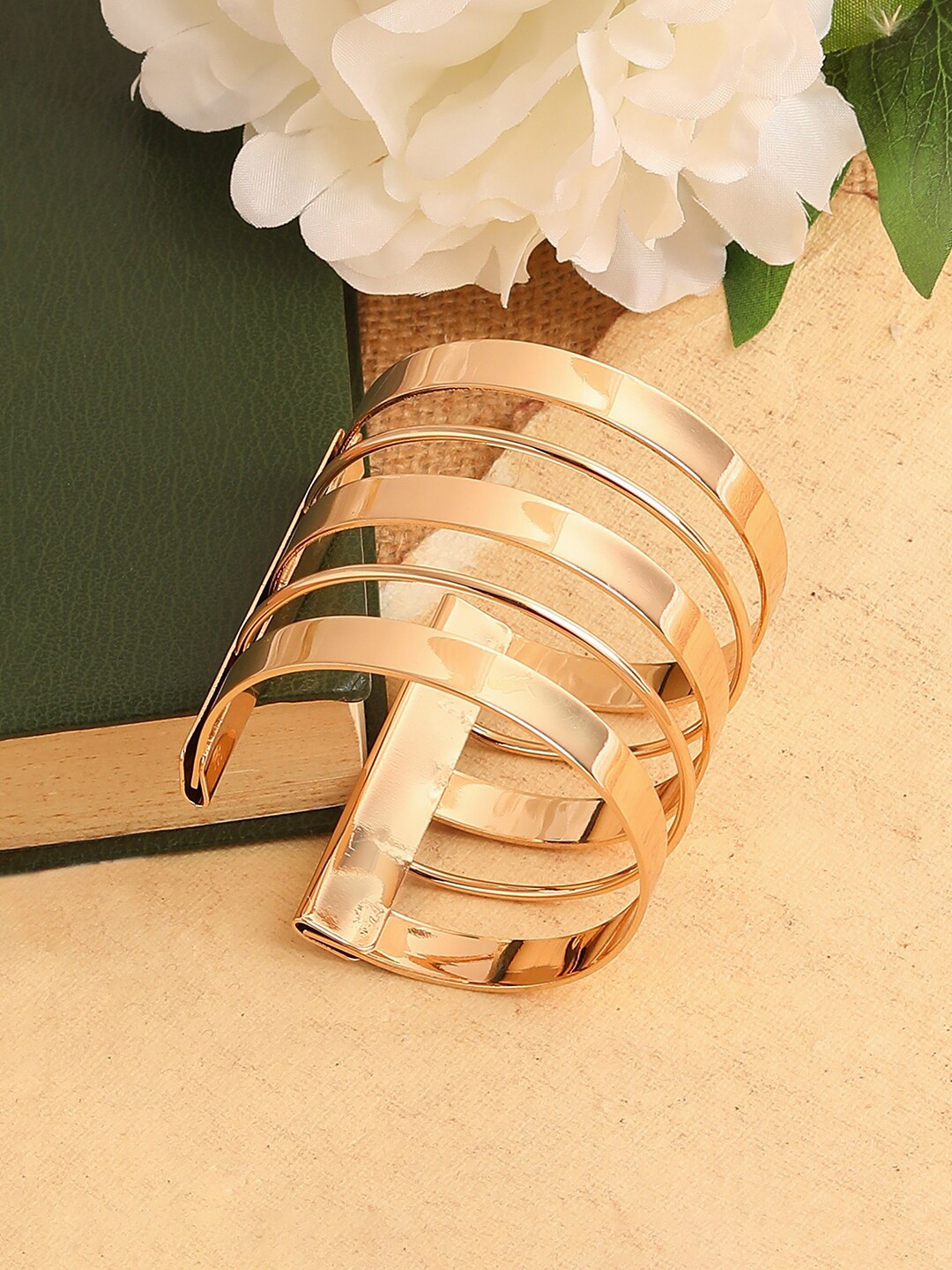 

SOHI Women Gold-Toned Gold-Plated Wraparound Bracelet