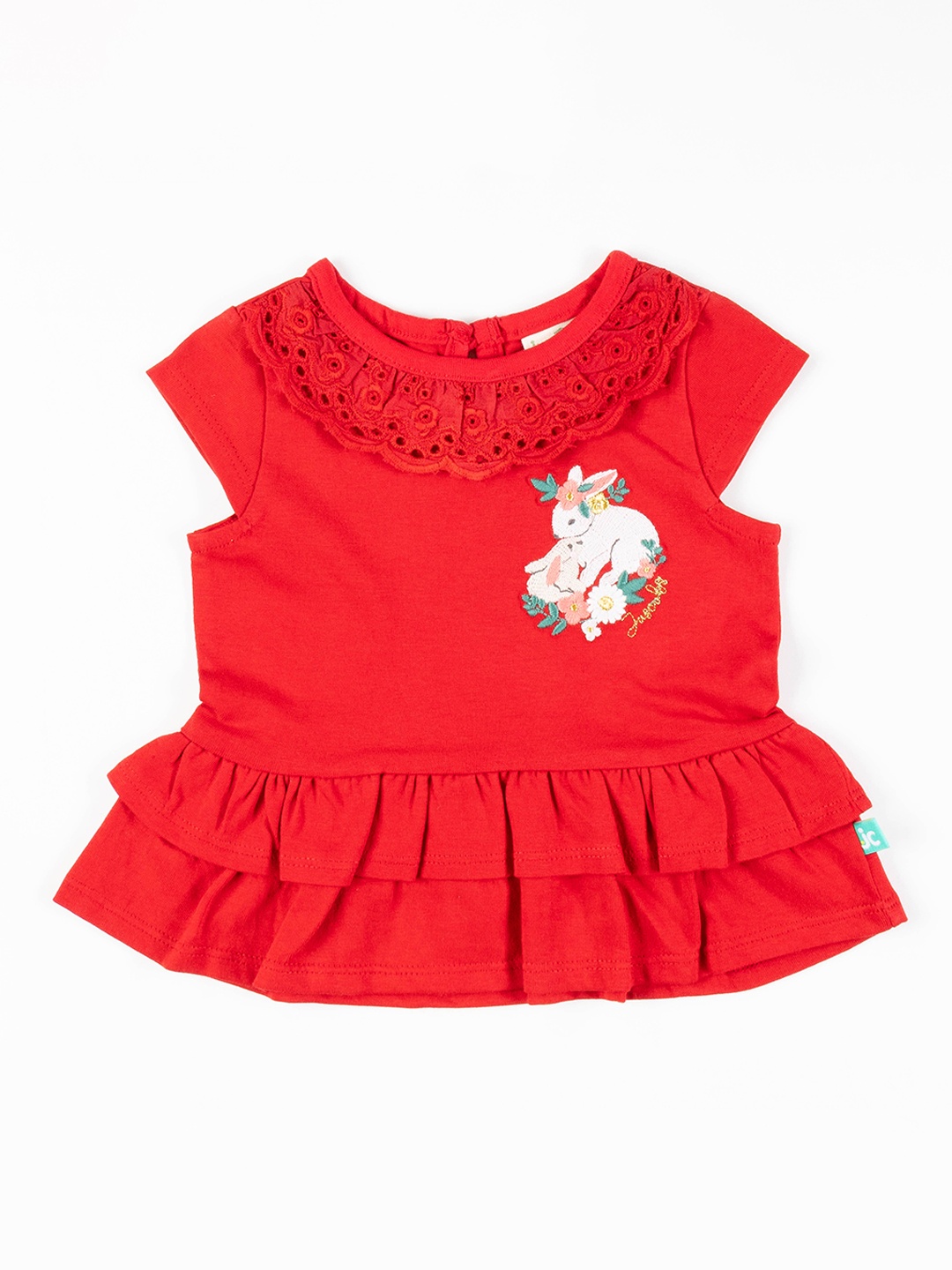 

JusCubs Girls Red Printed T-shirt