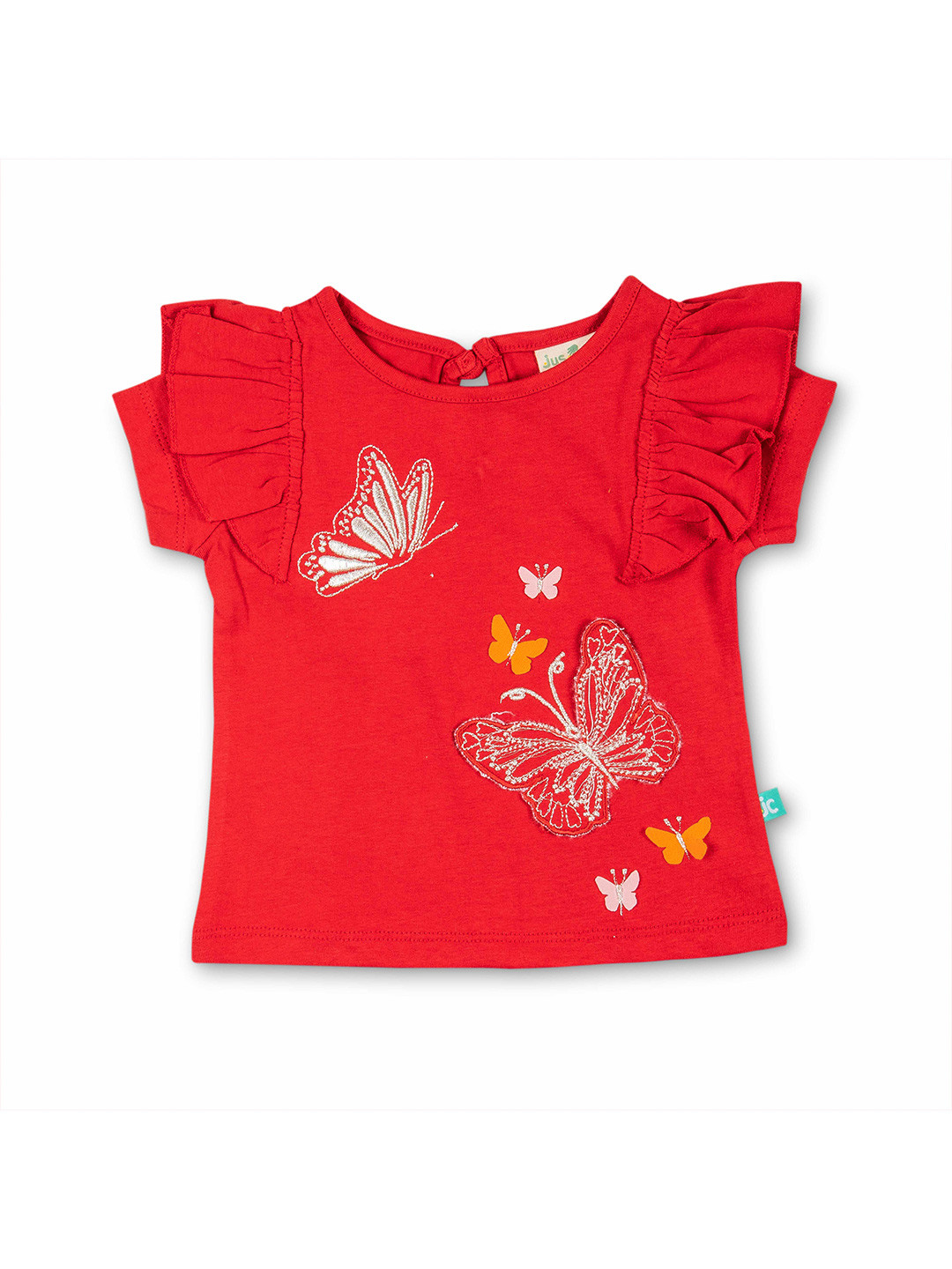 

JusCubs Girls Red Printed T-shirt
