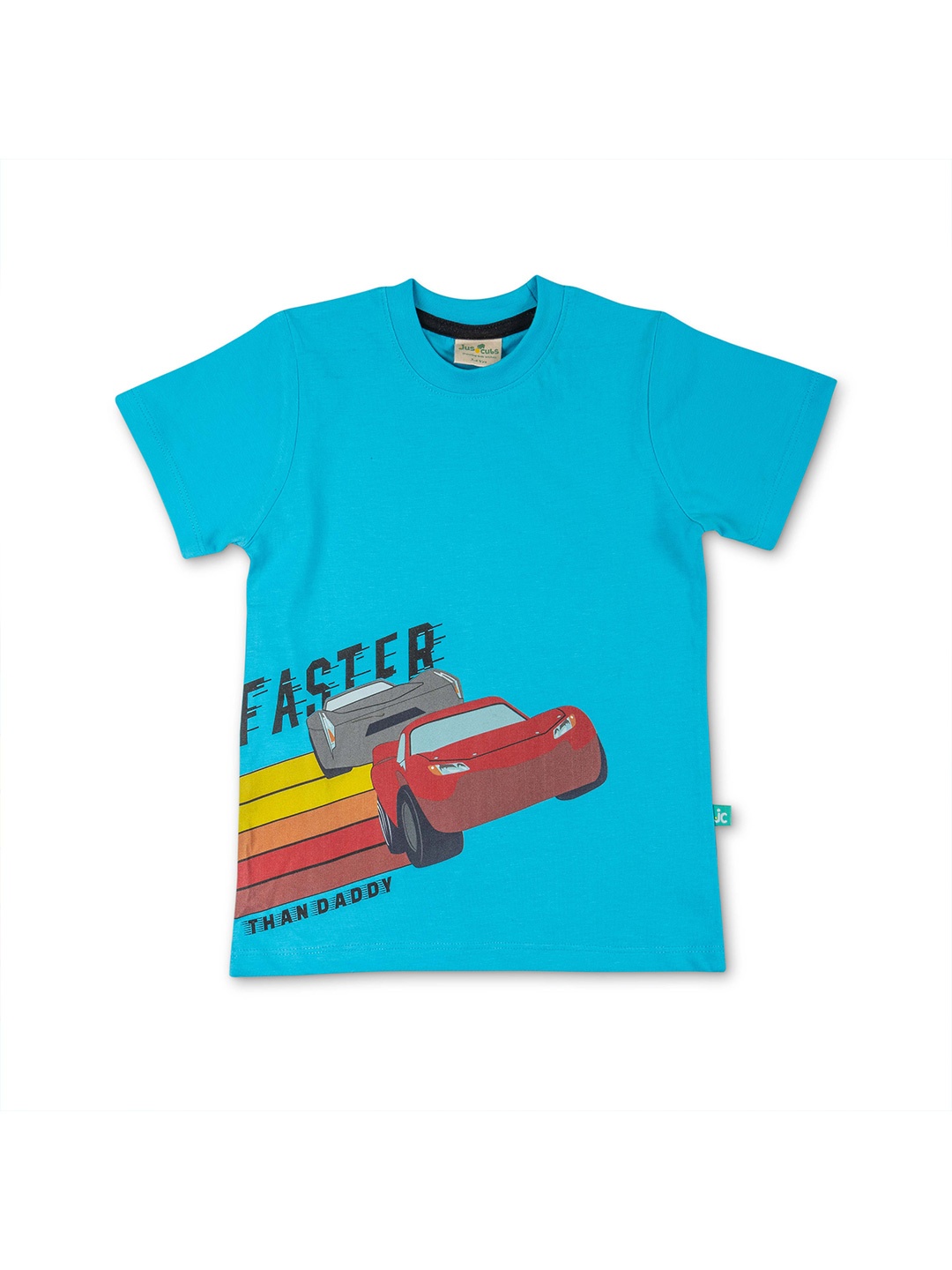 

JusCubs Boys Blue Printed T-shirt