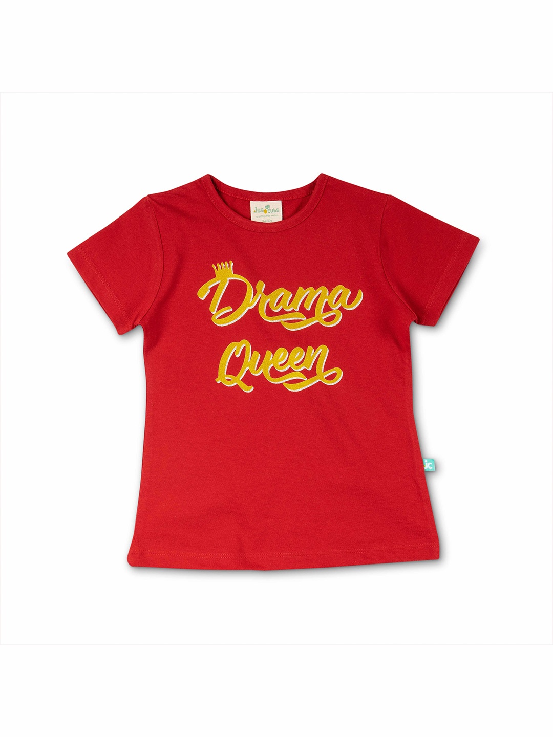 

JusCubs Girls Red Printed T-shirt