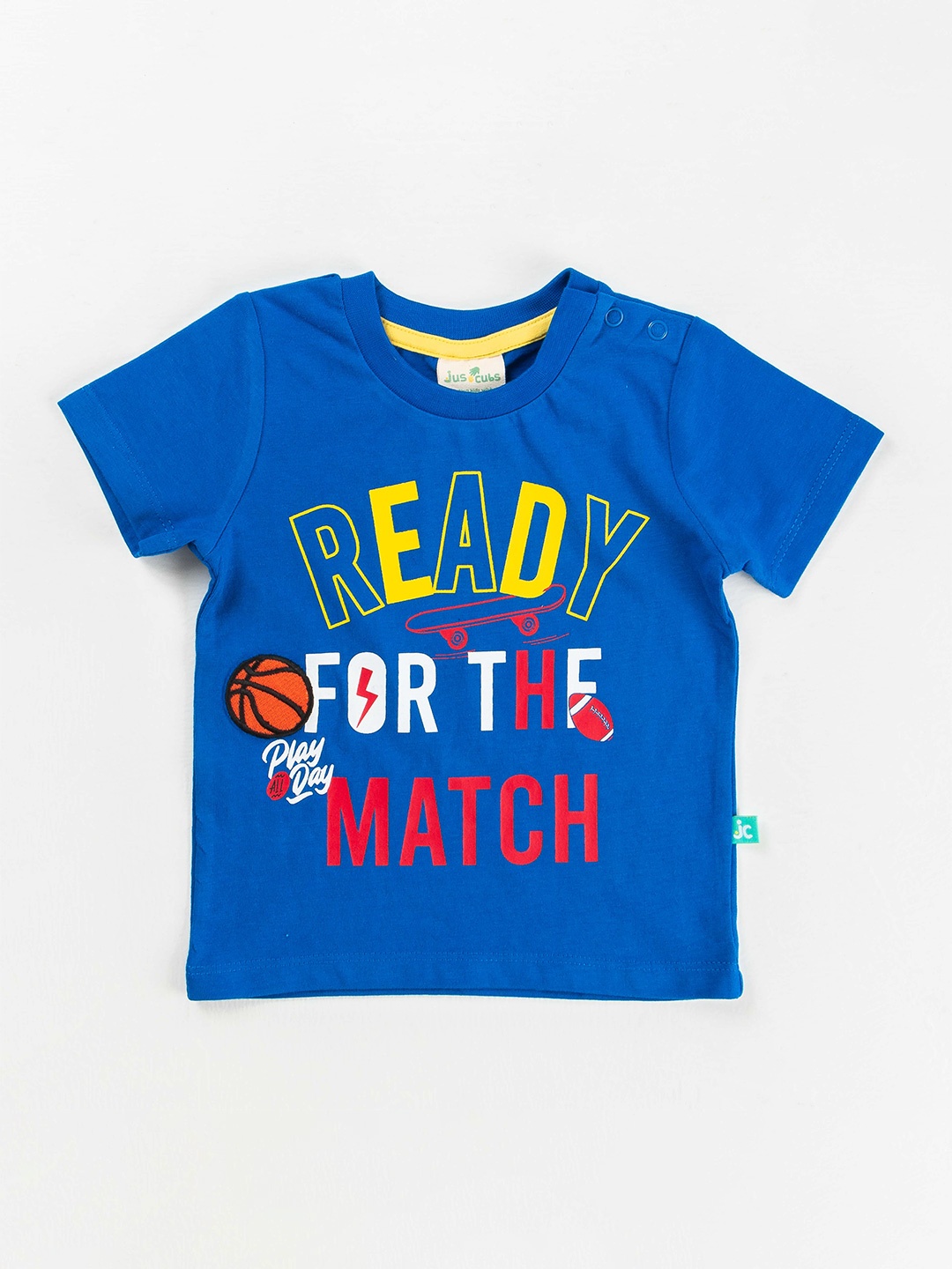 

JusCubs Boys Blue Printed T-shirt
