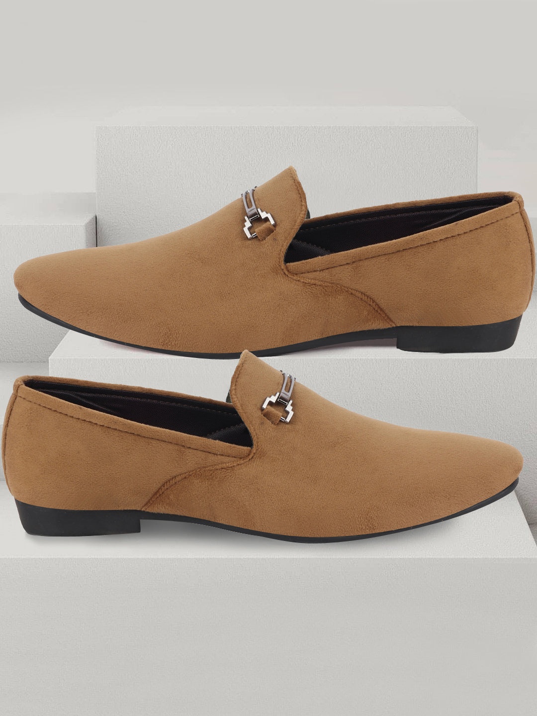 

FAUSTO Men Tan Velvet Loafers