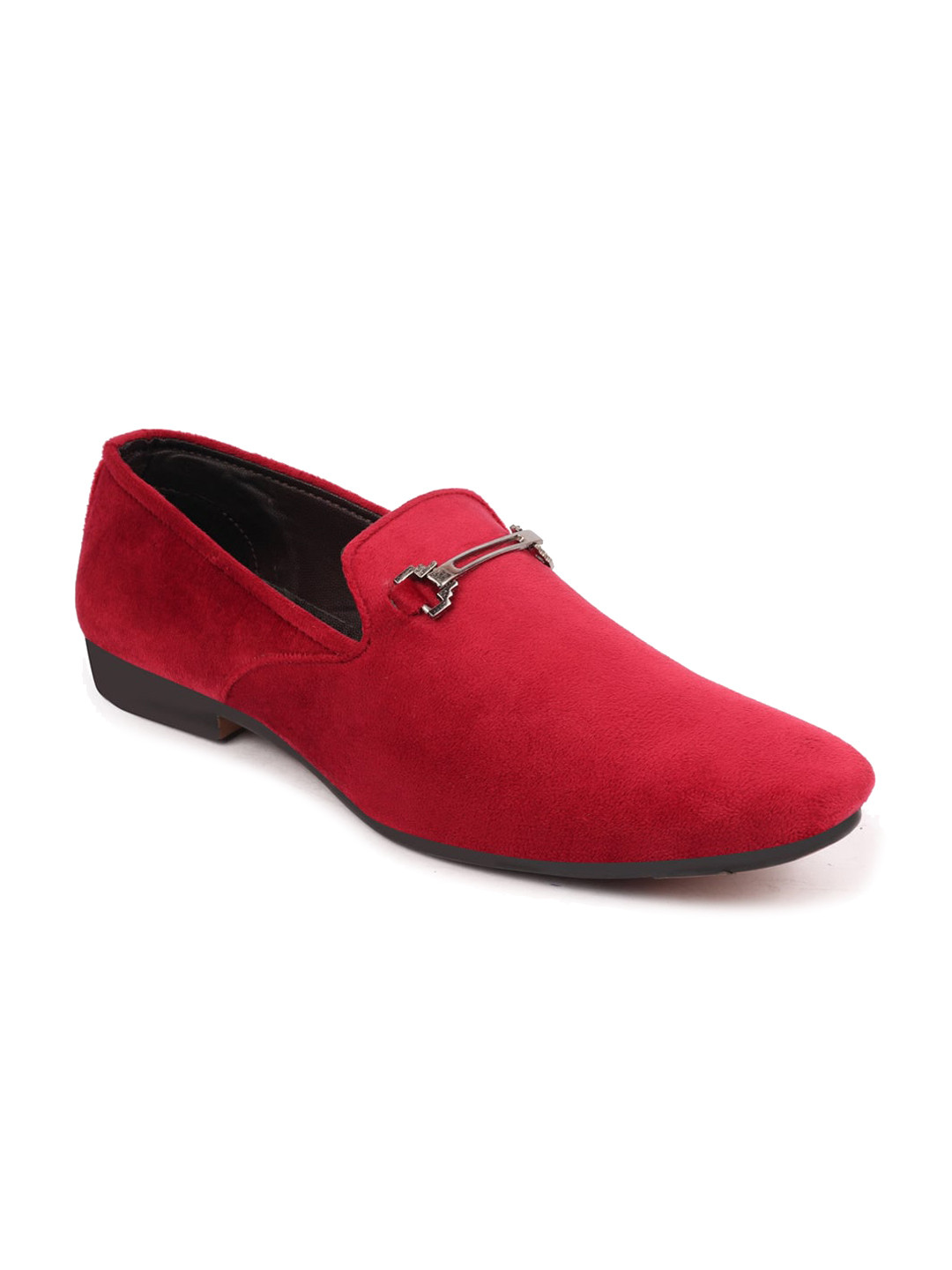 

FAUSTO Men Red Velvet Lightweight Casual Loafers