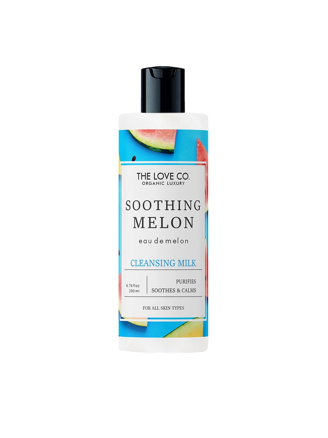 

THE LOVE CO. Melon Cleansing Milk Face Cleanser & Makeup Remover 200ml, White
