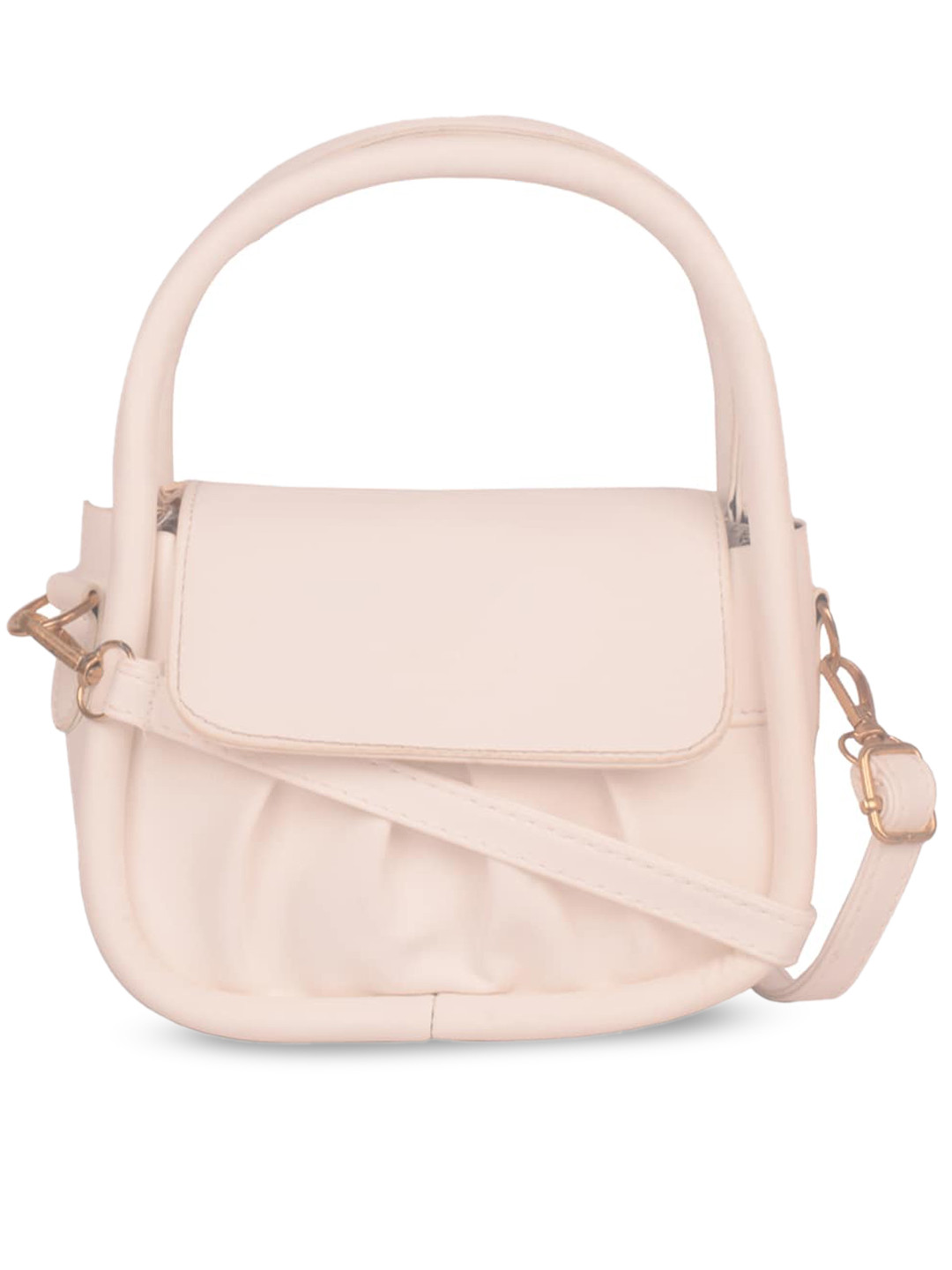 

Bagkok White PU Bowling Handheld Bag