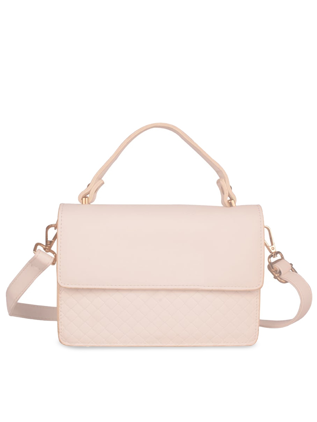 

Bagkok White Textured PU Structured Satchel