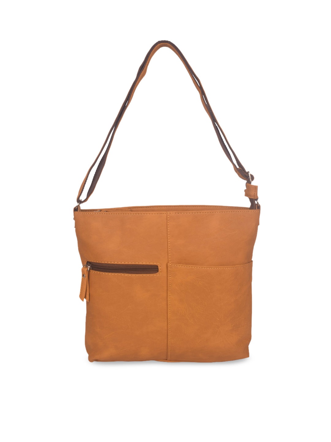 Bagkok Yellow PU Oversized Structured Shoulder Bag