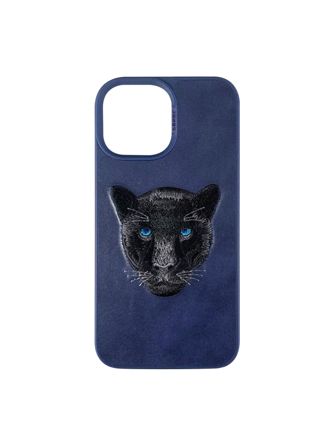 

TREEMODA Blue Panther Embroidered Leather iPhone 14 Pro Case