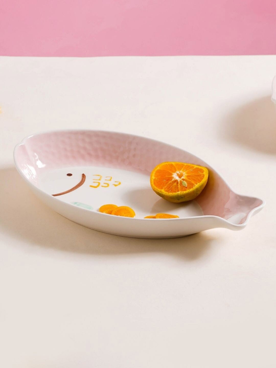 

Nestasia White & Pink Printed Microwave Safe Ceramic Glossy Plate