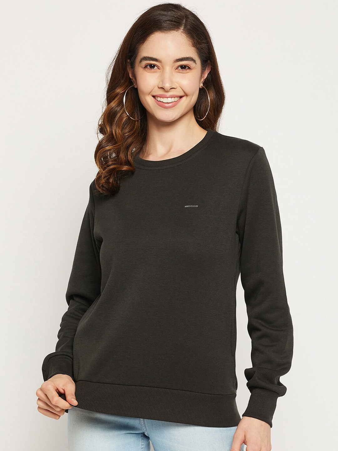 

Okane Women Olive Green Pullover Sweatshirt