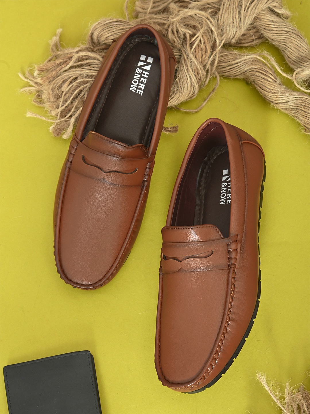 

HERE&NOW Men Tan Brown Casual Loafers