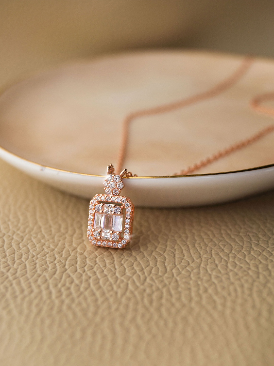 

MANNASH Rose Gold Plated & White Sterling Silver Chain