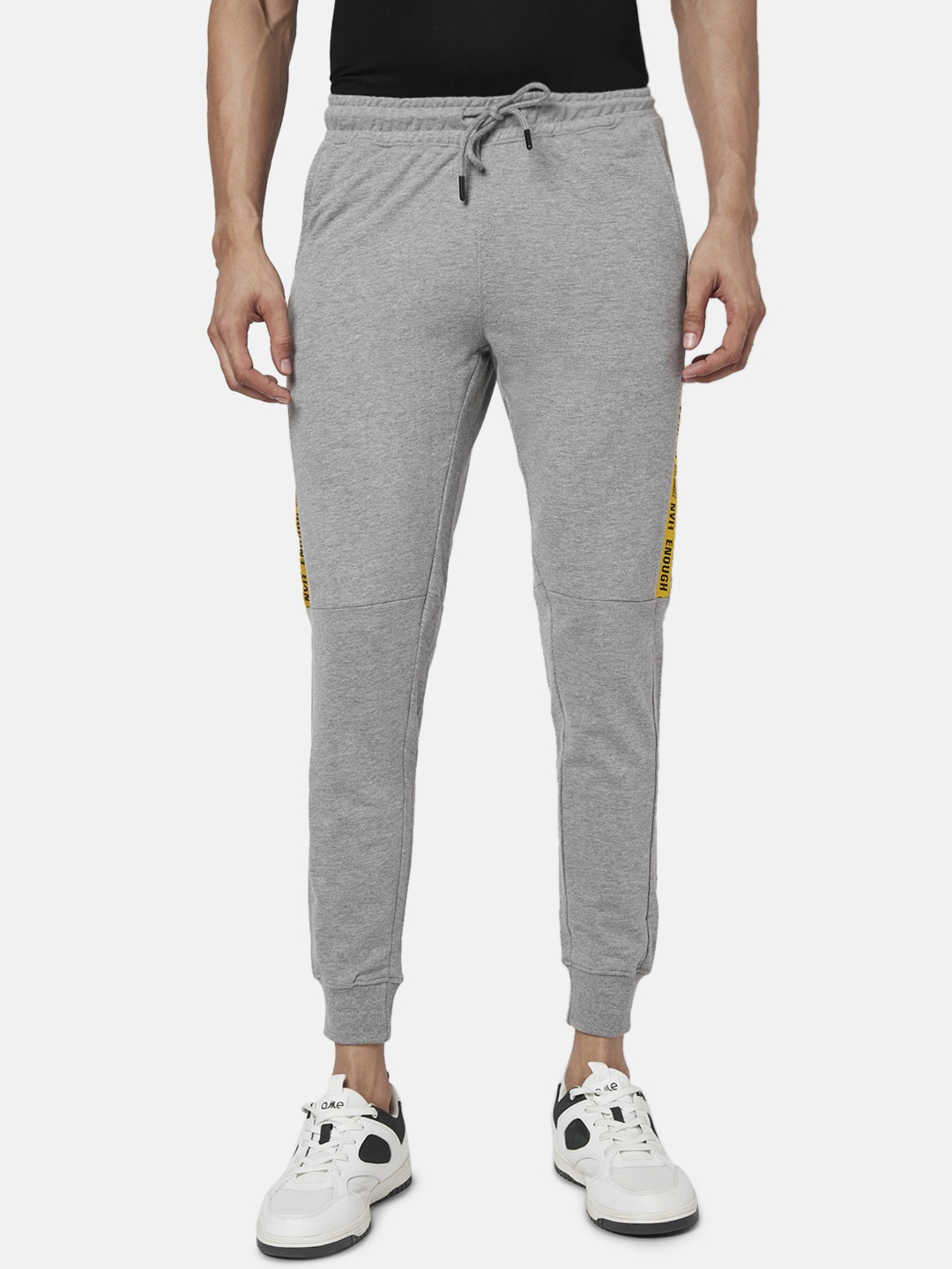 

People Men Grey Melange Slim Fit Joggers