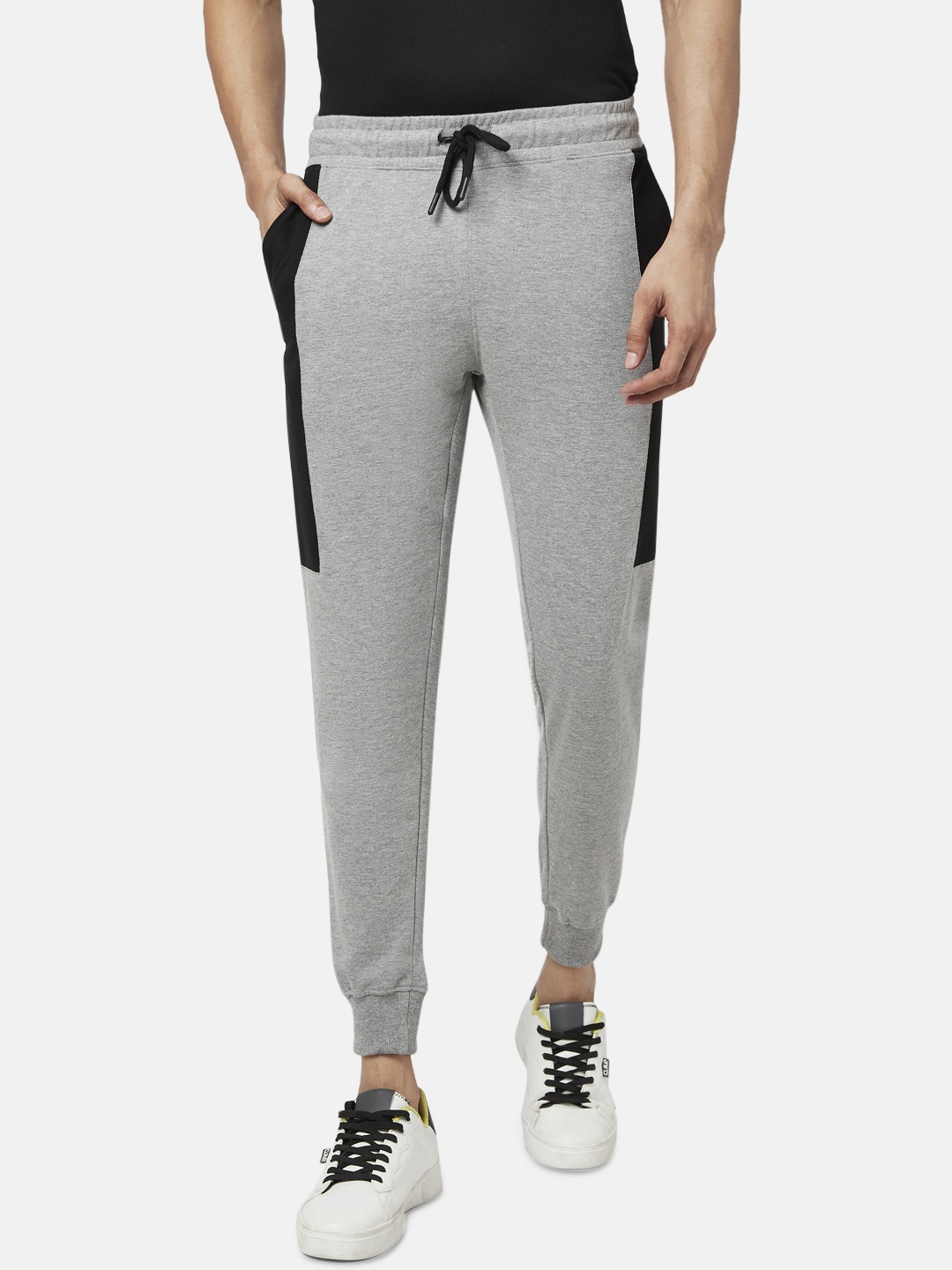 

People Men Grey Melange Slim Fit Joggers