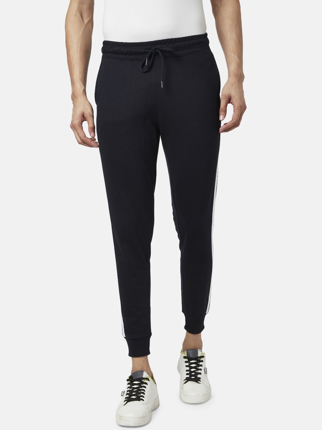 

People Men Navy Blue Slim Fit Joggers