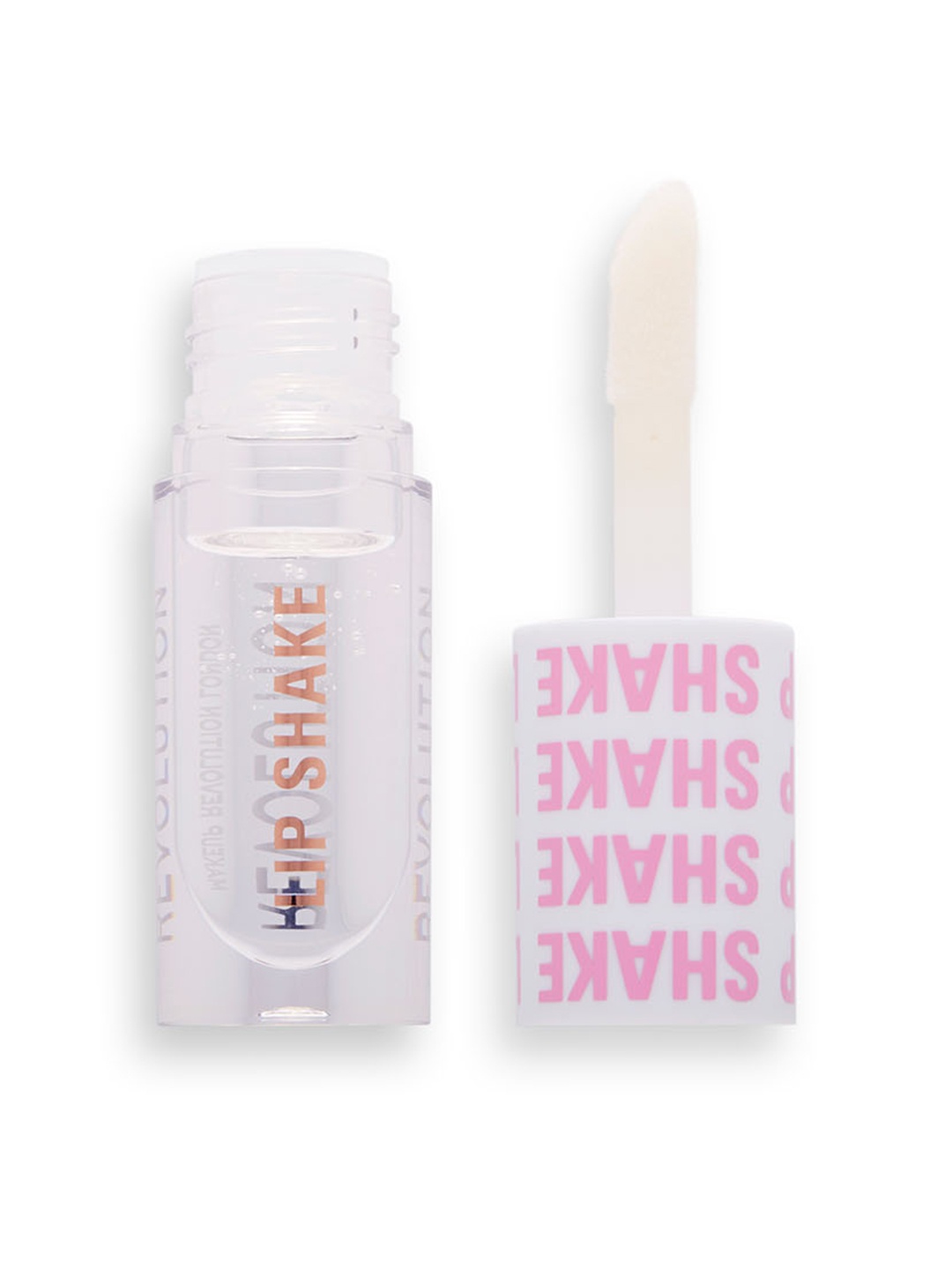 

Makeup Revolution London Lip Shake Lip Gloss with Oat Milk 4.6ml - Clear Sprinkles, Transparent