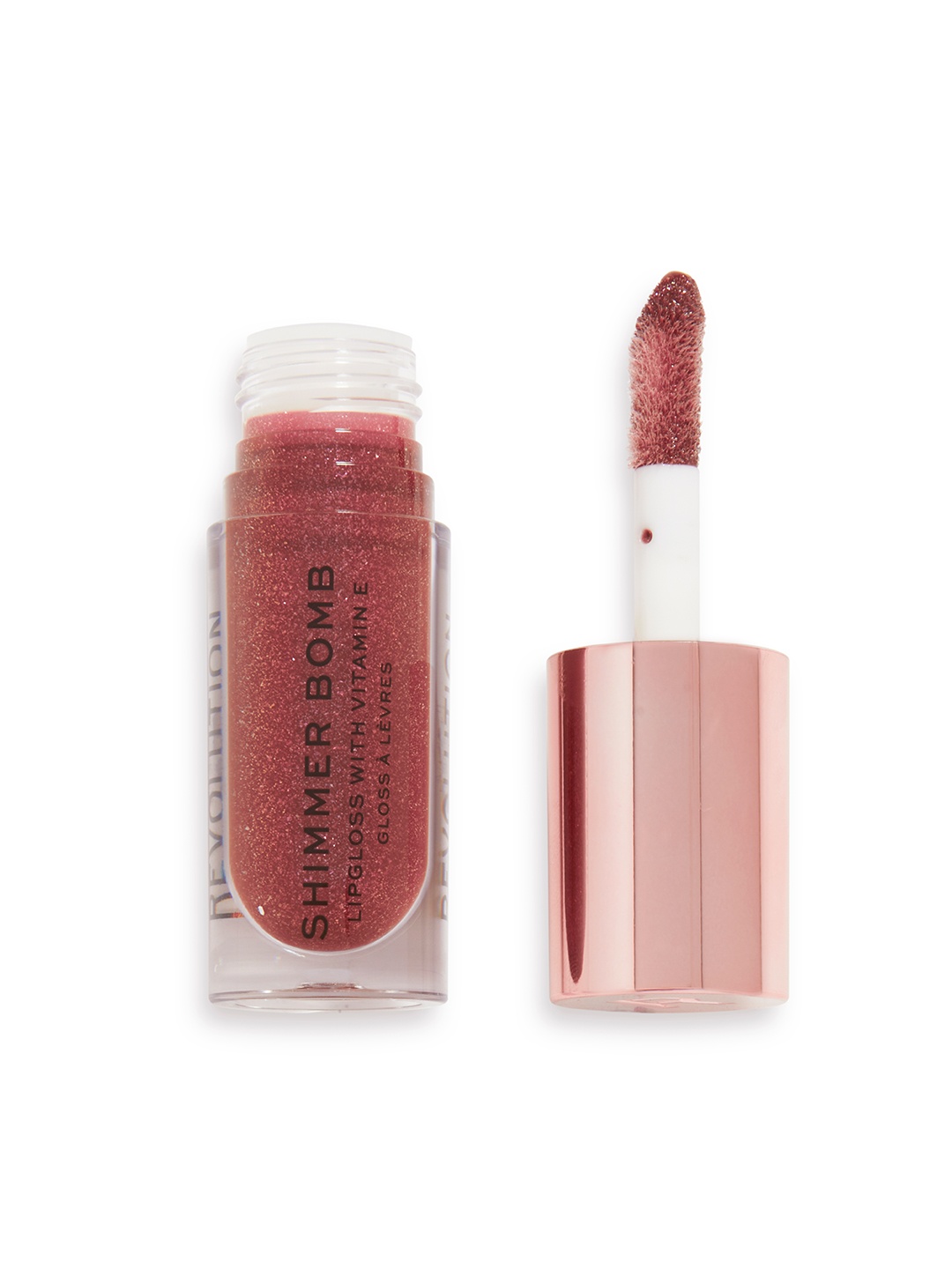 

Makeup Revolution London Shimmer Bomb Lip Gloss with Vitamin E 4.5 ml - Lustre Brown