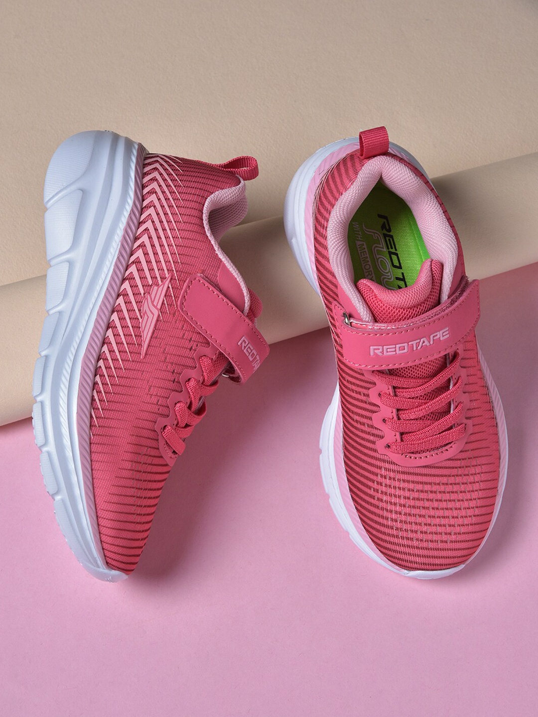 

Red Tape Unisex Kids Pink Mesh Walking Shoes