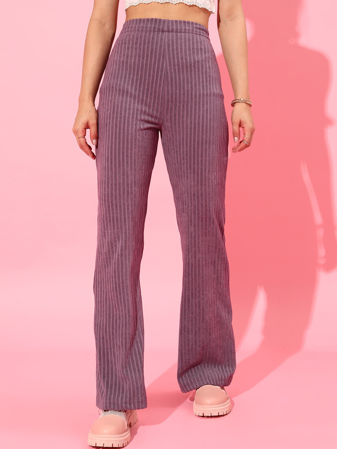

STREET 9 Women Lavender Flared Trousers