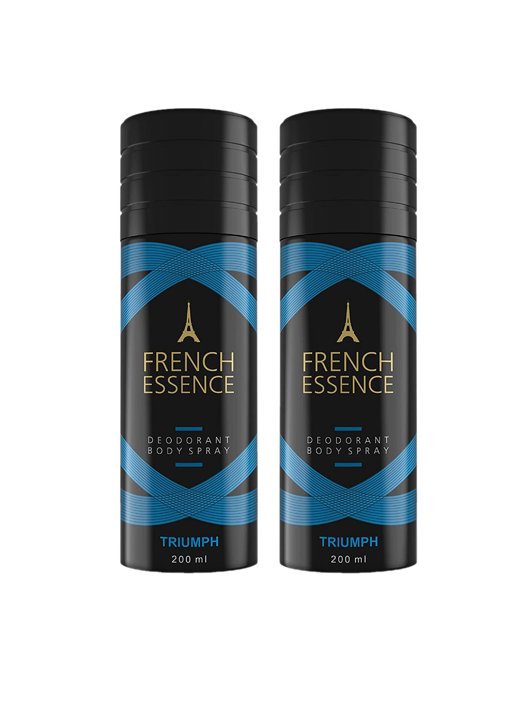 

FRENCH ESSENCE Set of 2 Triumph Deodorant Body Spray 200 ml (Each), Blue