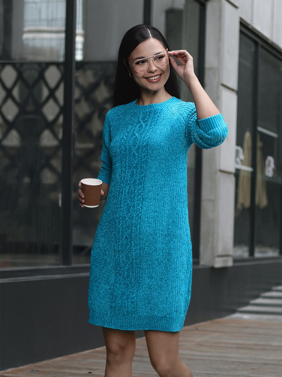 

AND Women Blue Jumper Dress