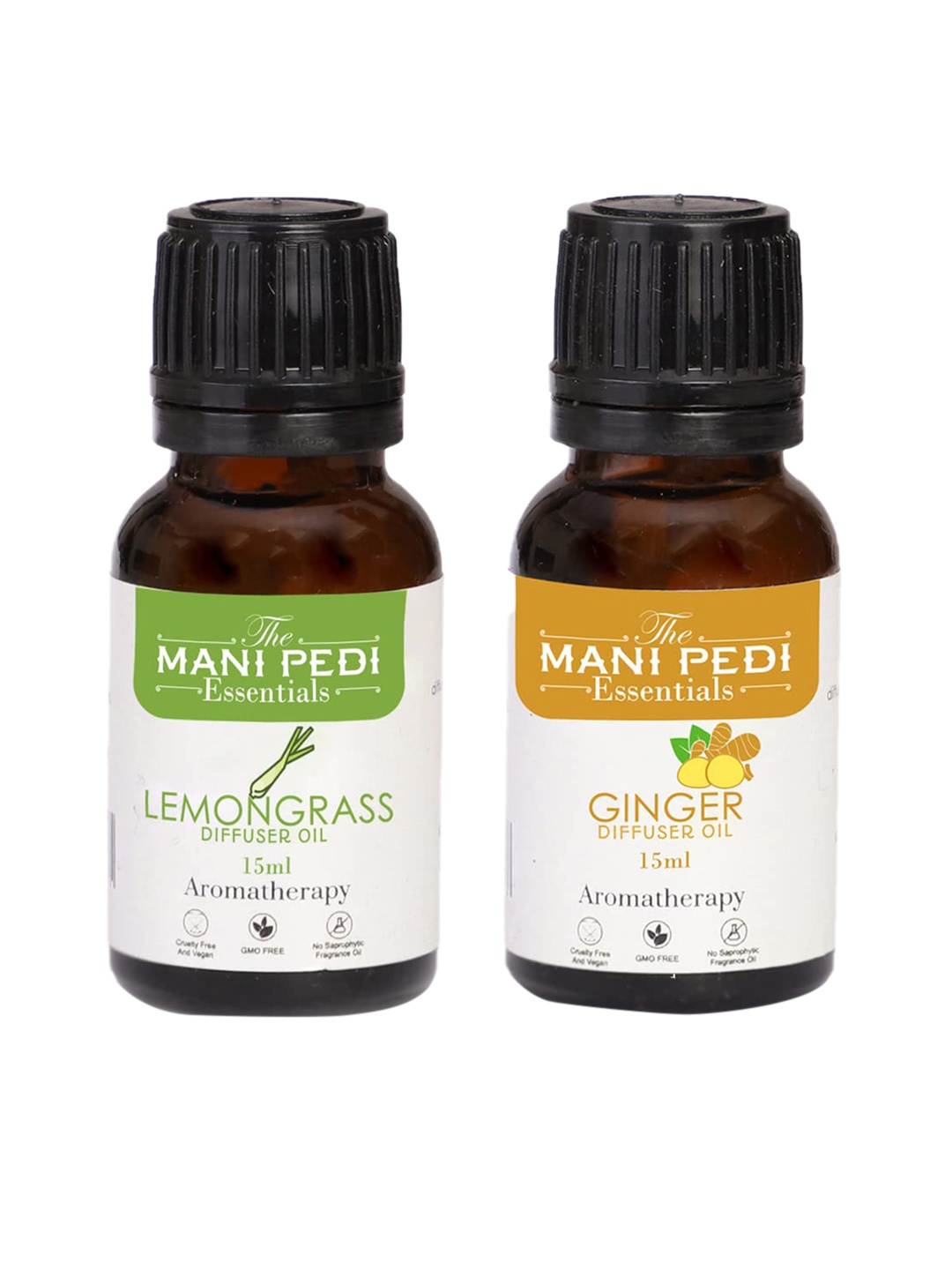 

The Mani Pedi Essentials Set Of 2 Lemongrass & Ginger Diffuser Oil 15 ml, Grey