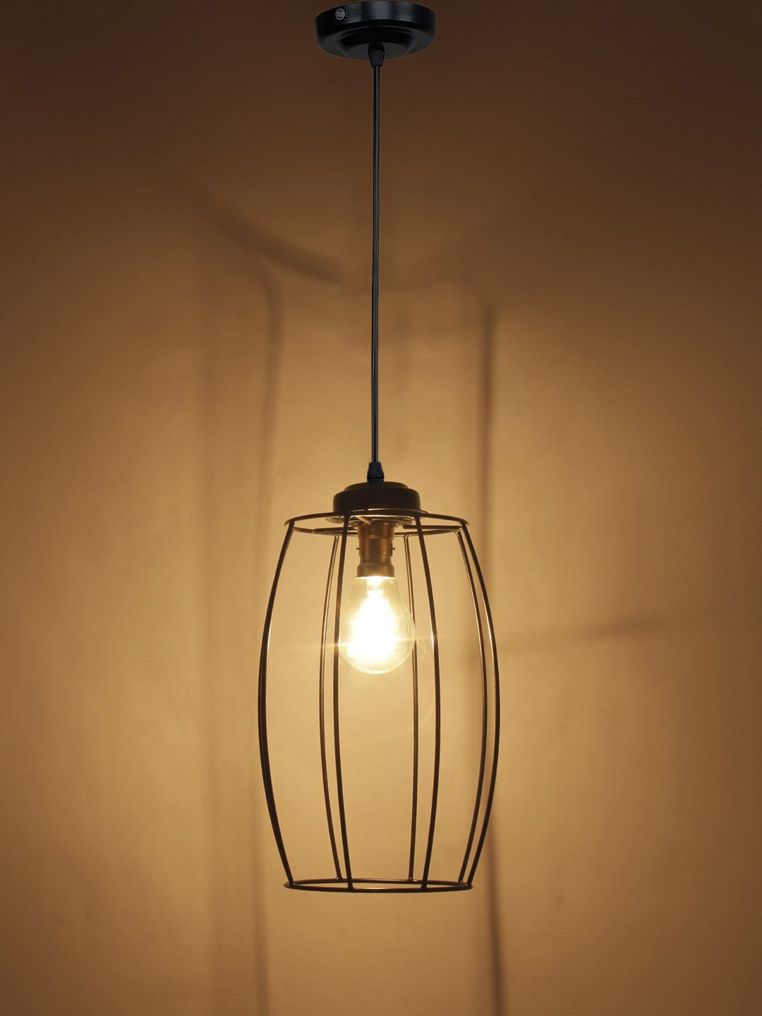 

Devansh Black Dholak Iron Hanging lamp